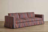 Shown in Customer's Own Material (Susan Deliss, Simit Red Indigo Cream and Natural Oak), 98 In.