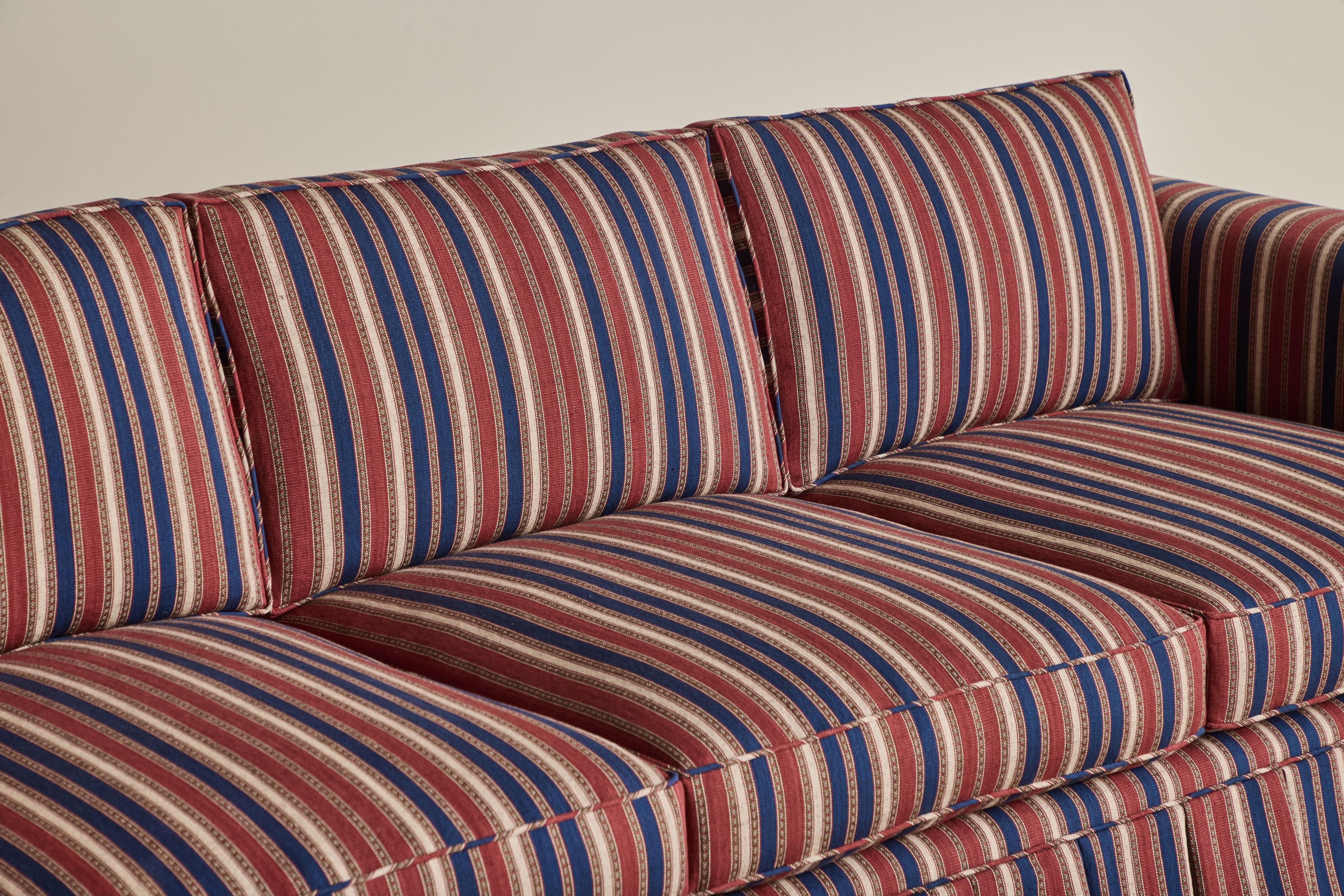 Shown in Customer's Own Material (Susan Deliss, Simit Red Indigo Cream and Natural Oak), 98 In.