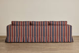 Shown in Customer's Own Material (Susan Deliss, Simit Red Indigo Cream and Natural Oak), 98 In.
