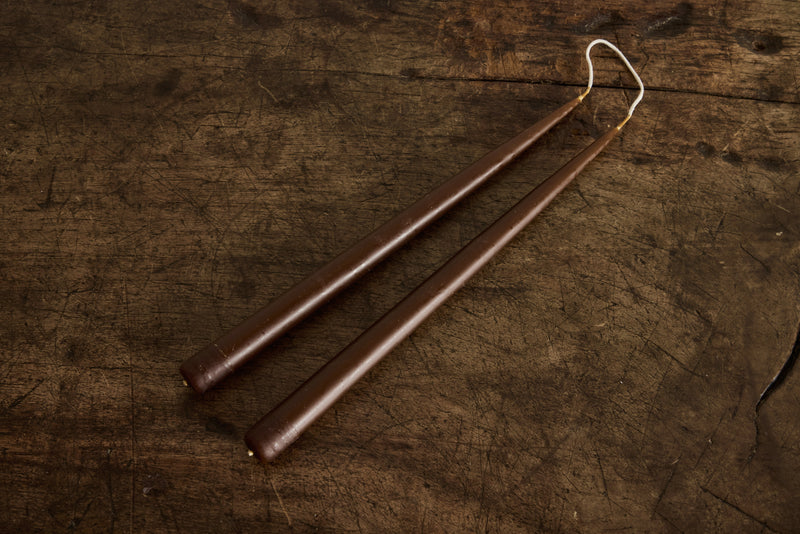 Beeswax Tapers, Brown