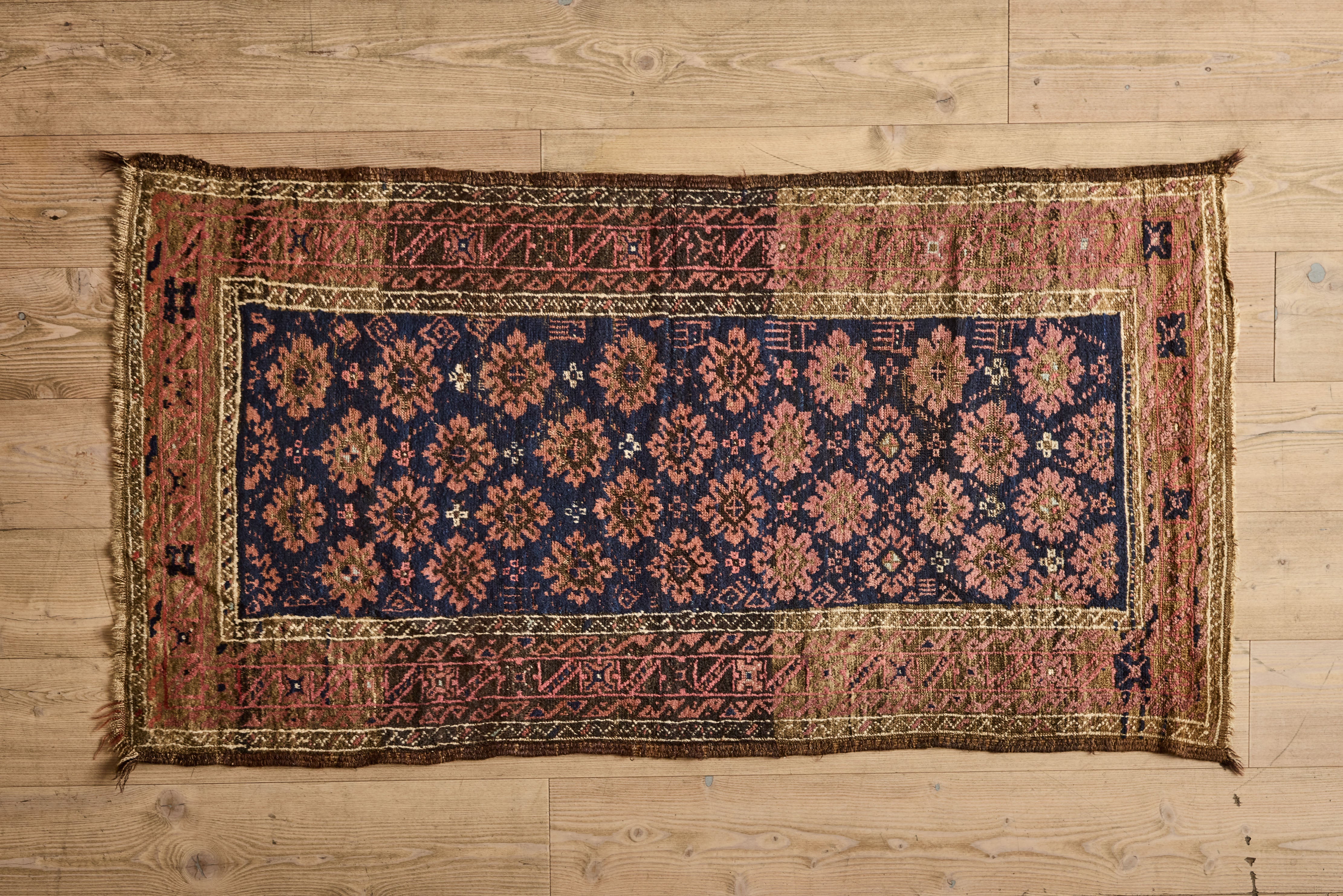 Floral Baluch Throw Rug 2'9 x 5'4