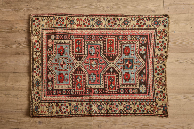 Kazak Throw Rug 3'5 x 4'3