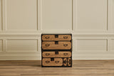 2 Piece Black Case Tansu Chest