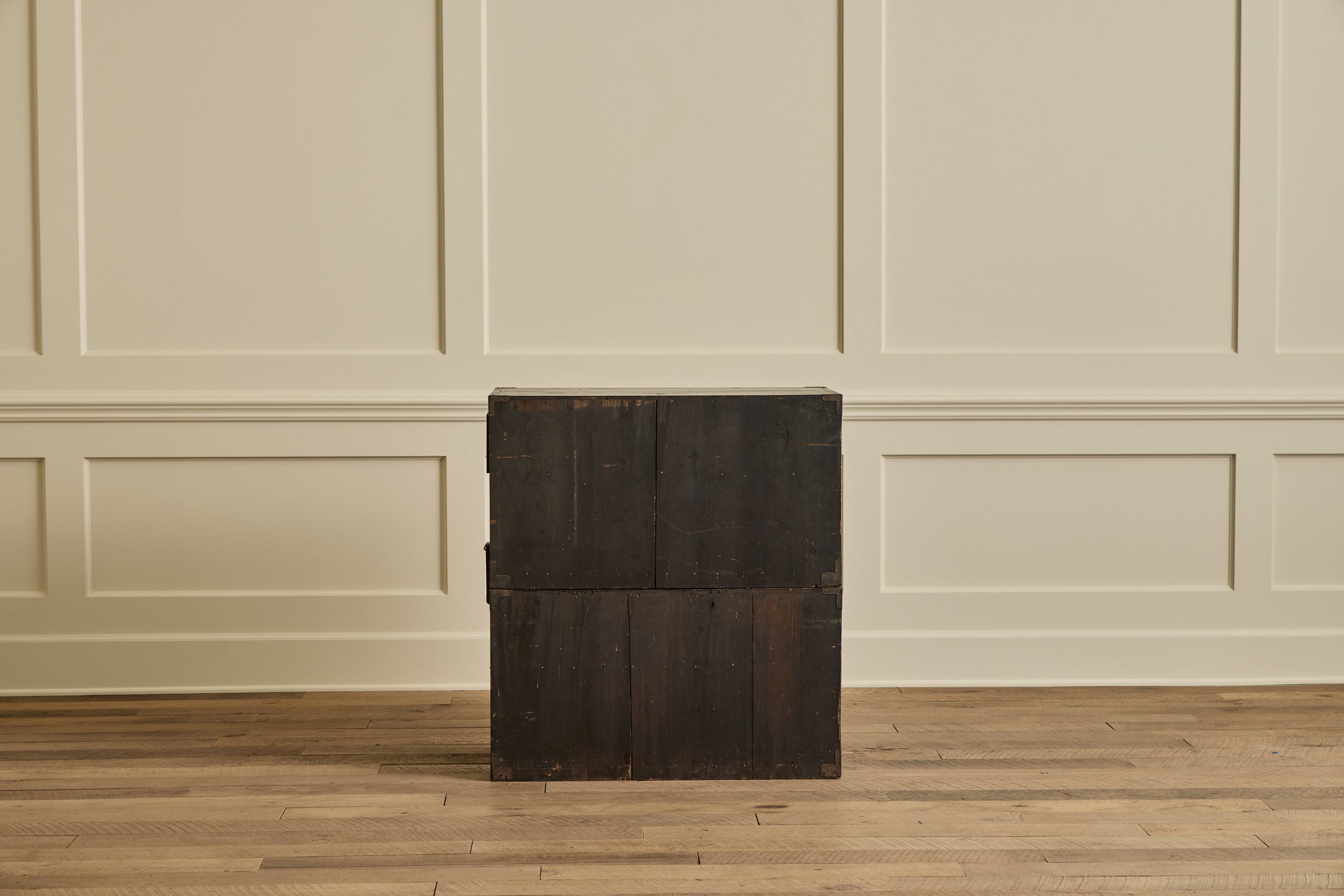 2 Piece Black Case Tansu Chest