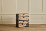 2 Piece Black Case Tansu Chest