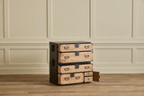 2 Piece Black Case Tansu Chest