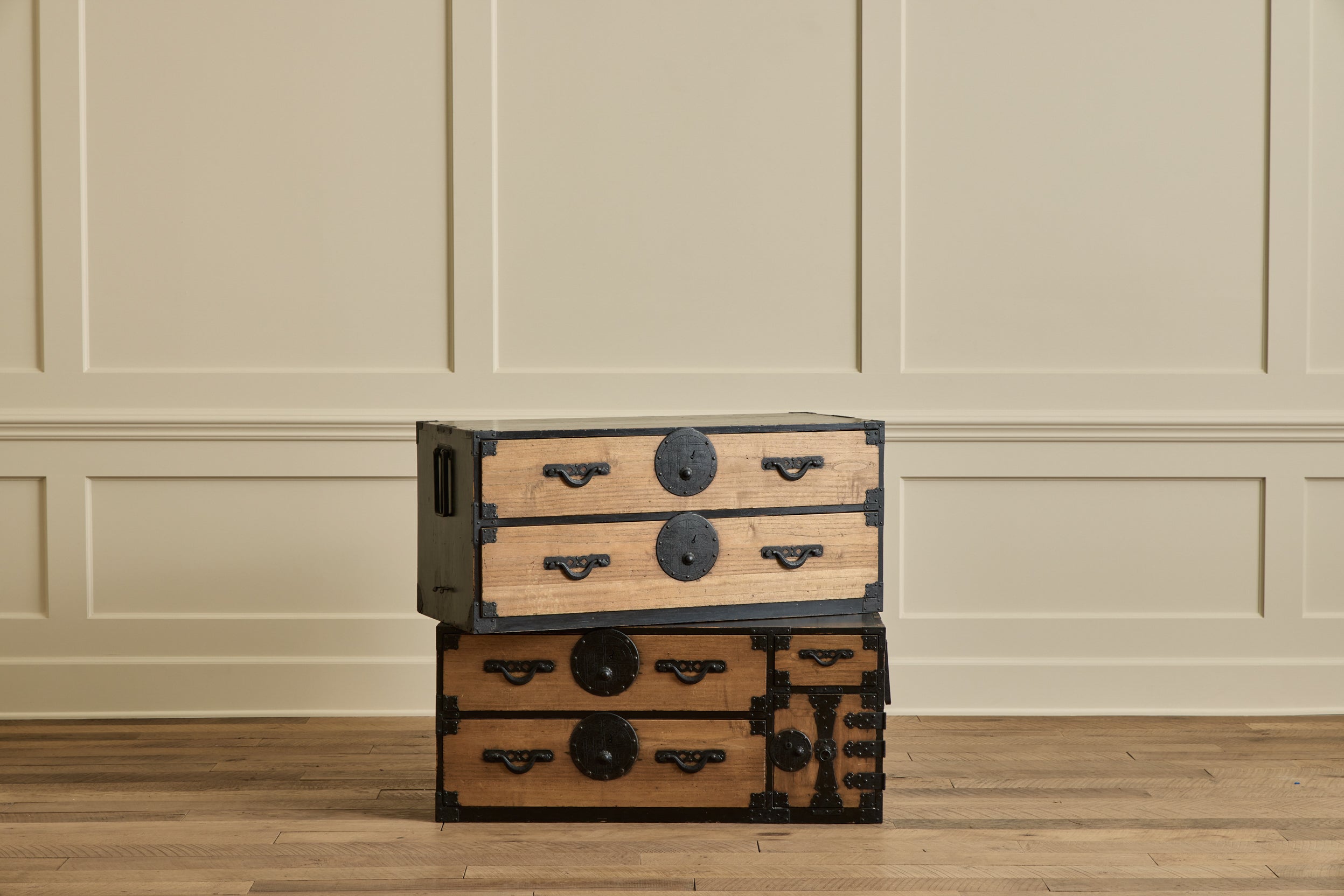 Yamagata Black Case 2 Piece Tansu Chest
