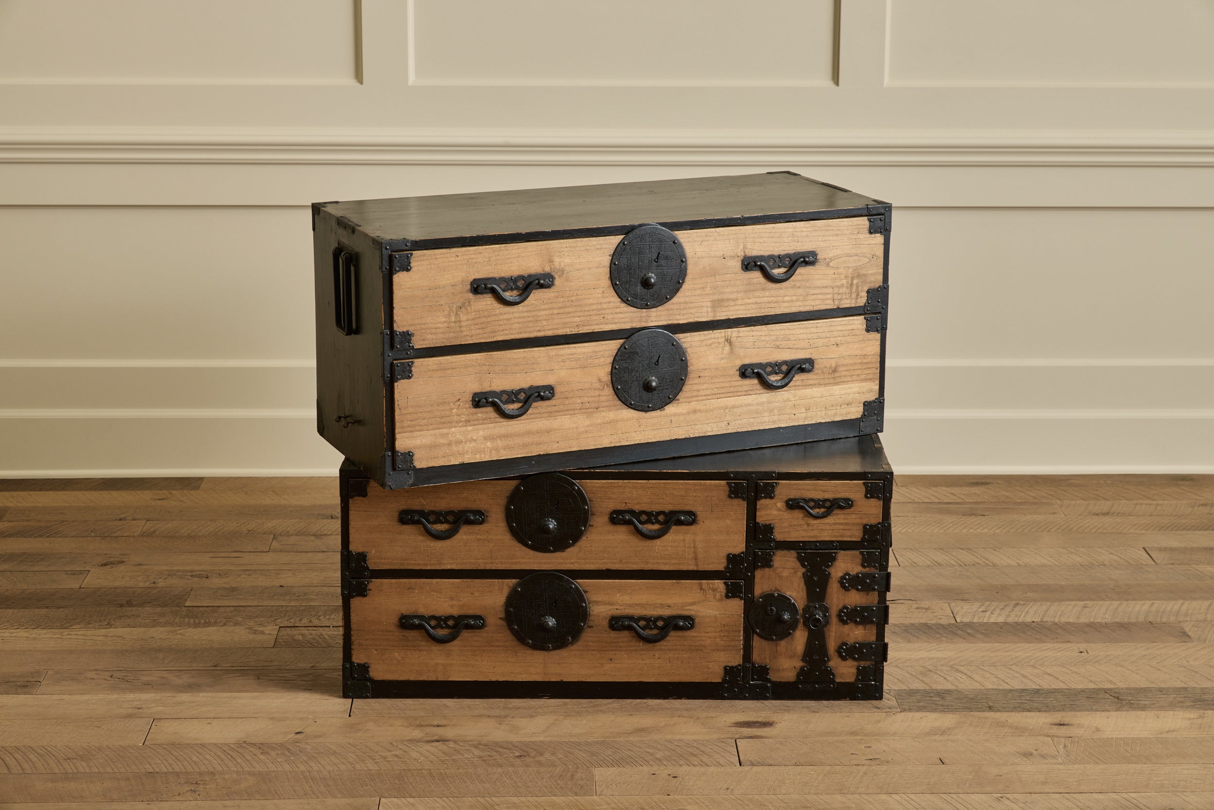 Yamagata Black Case 2 Piece Tansu Chest