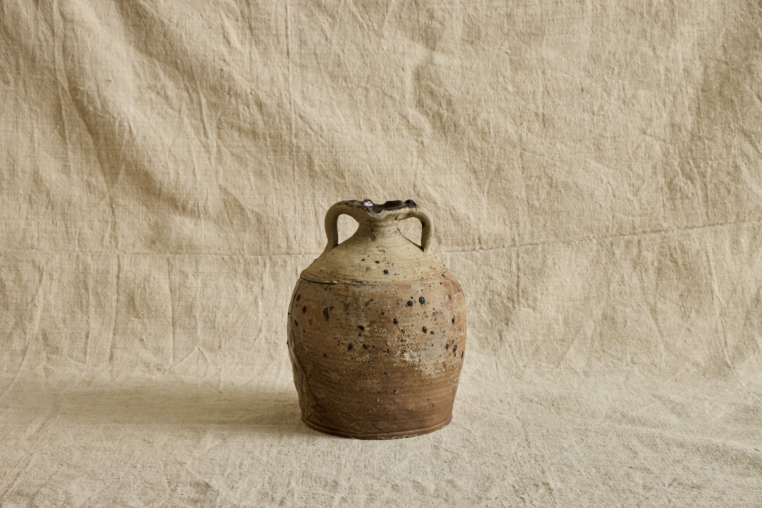 French Stoneware Oil Jug No. 2