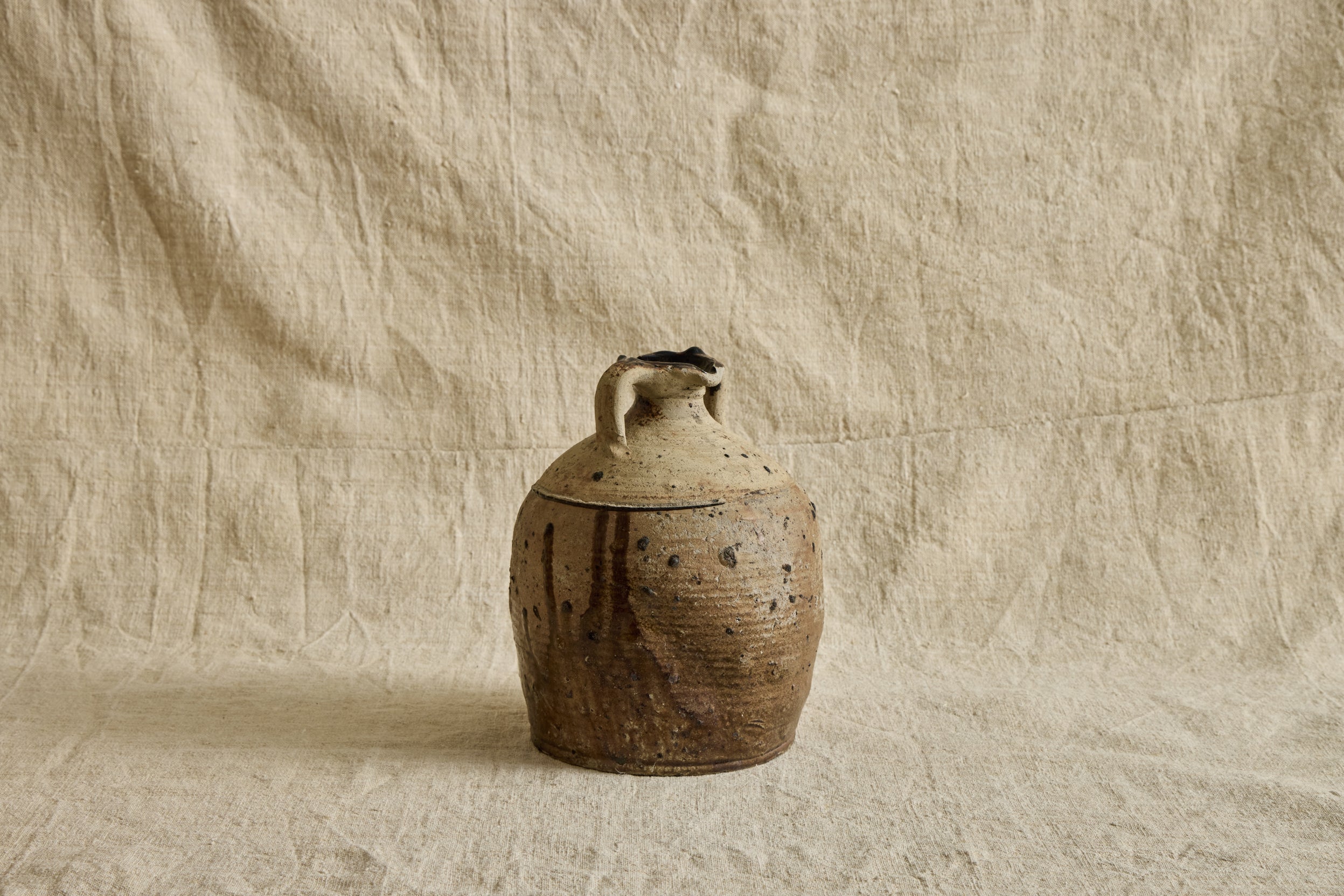 French Stoneware Oil Jug No. 2