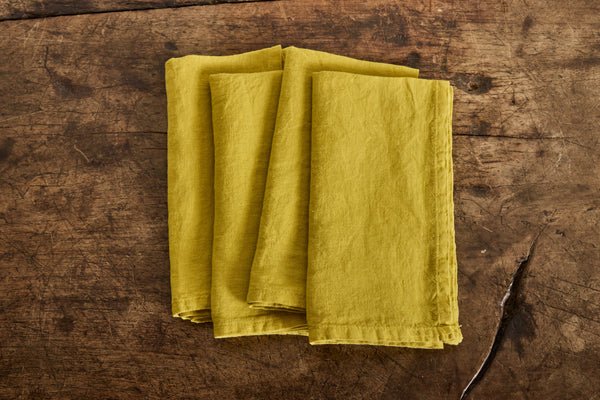 Linen Napkins in Citron