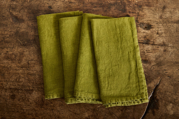 Once Milano Linen Napkins, Moss