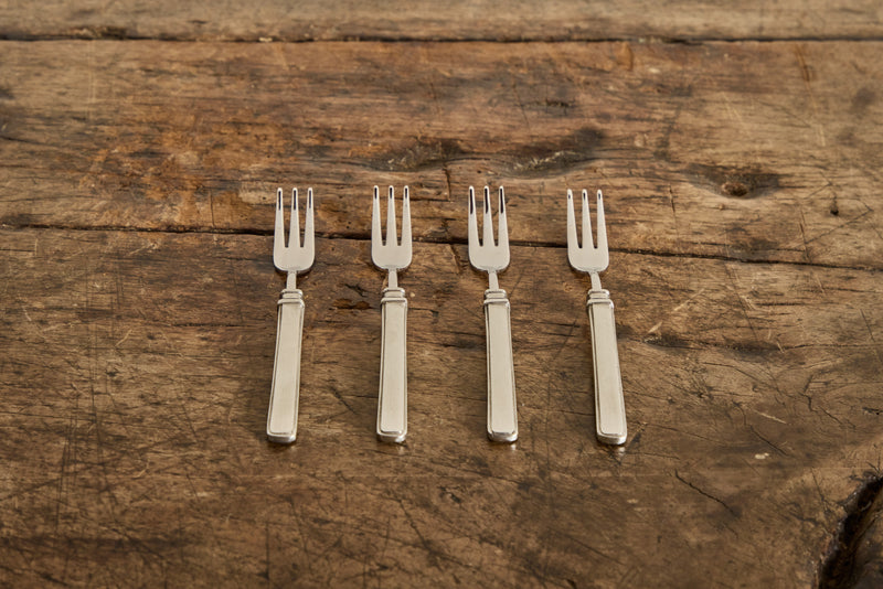 Match Pewter, Set of 4 Cocktail Forks