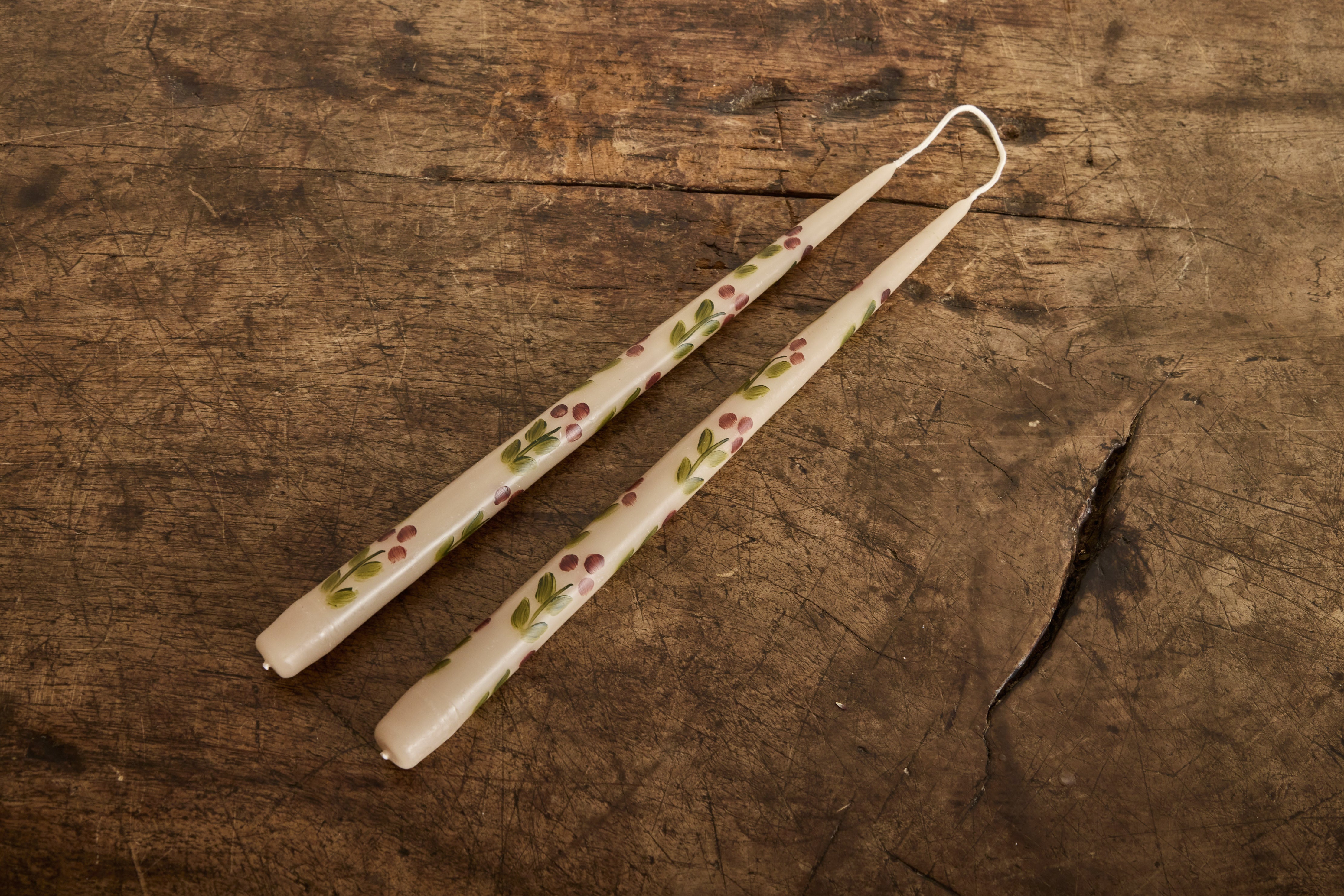 Stone Tapers With Holly