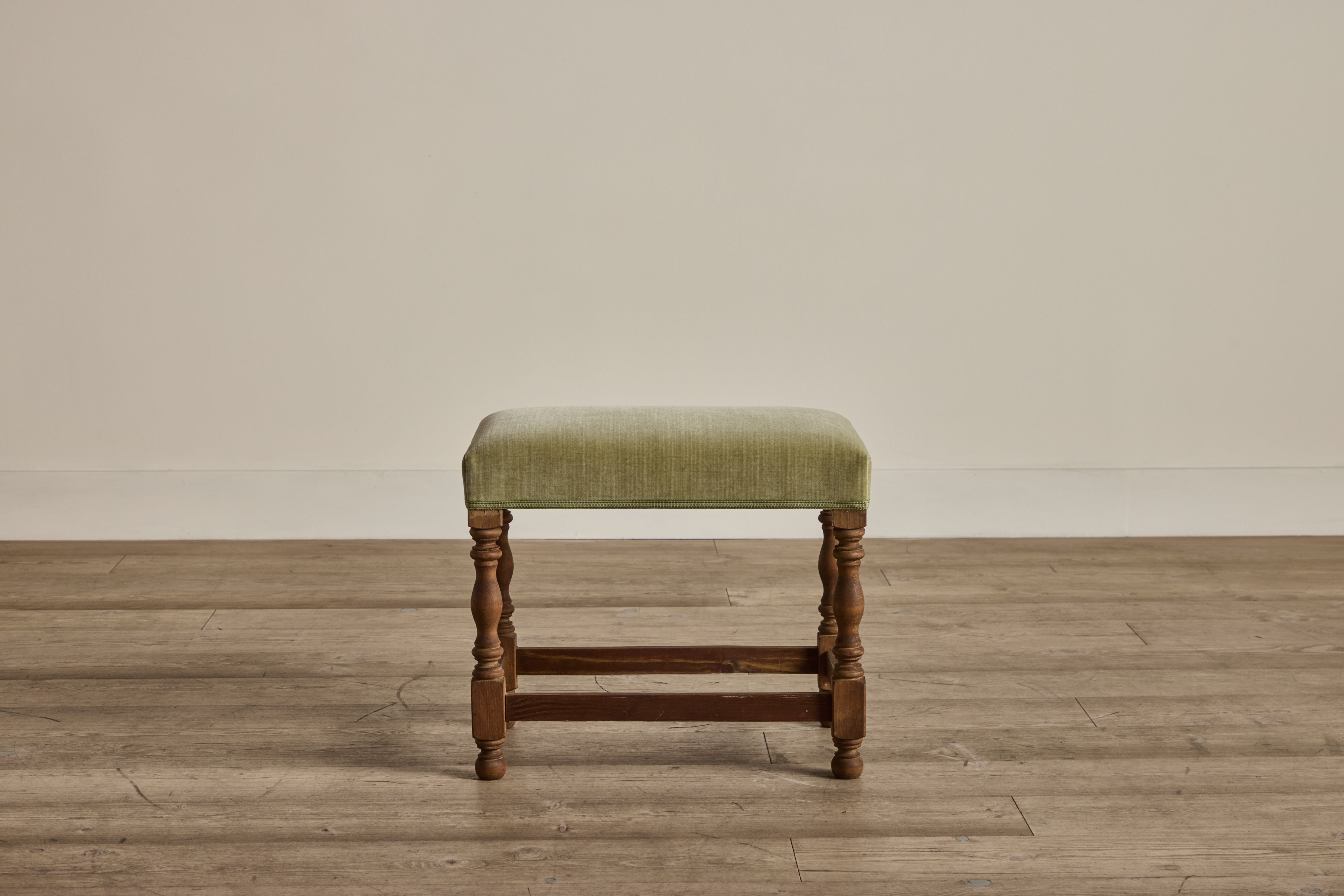 Velvet Upholstered Stool (LA)