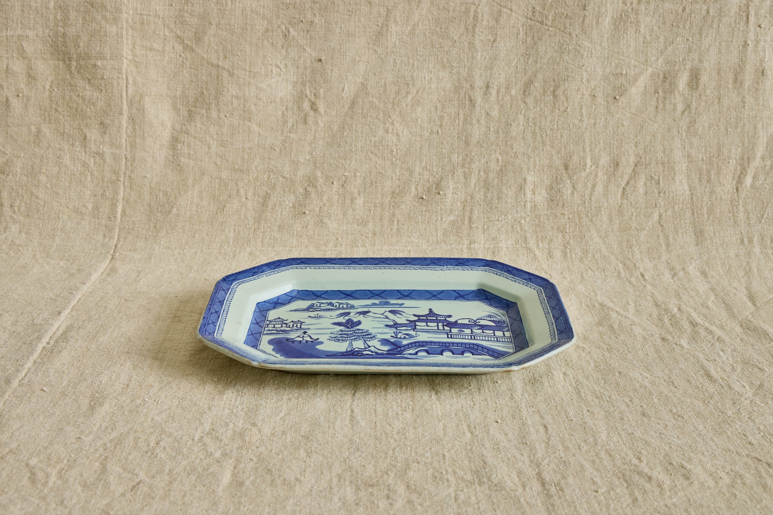 Large Canton Porcelain Platter & Mazarine