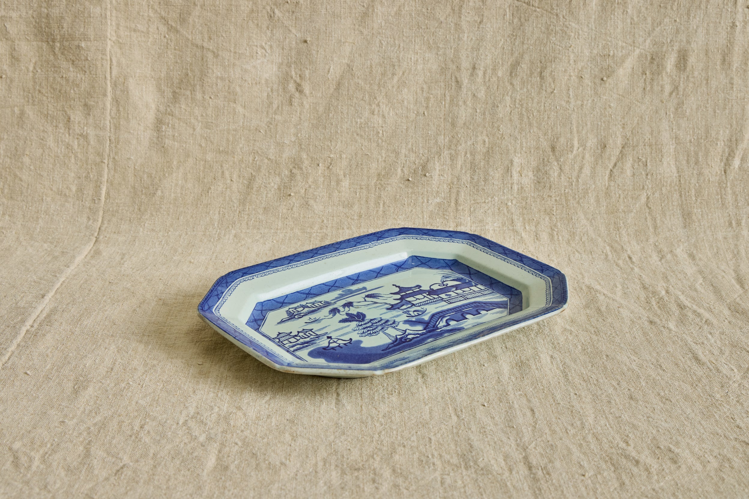 Large Canton Porcelain Platter & Mazarine