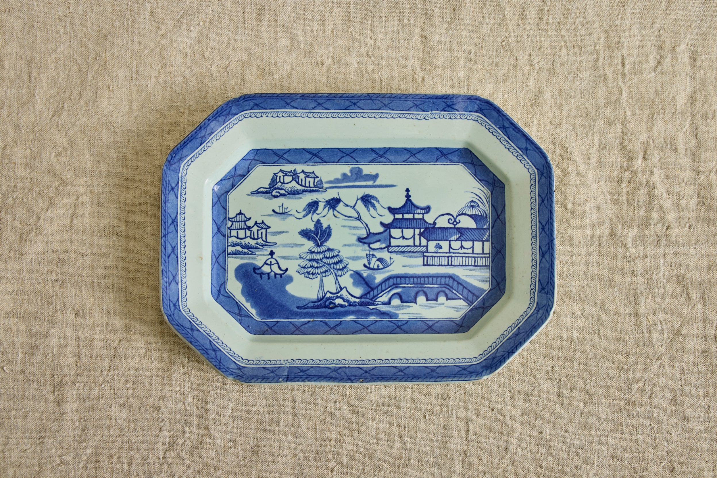 Large Canton Porcelain Platter & Mazarine