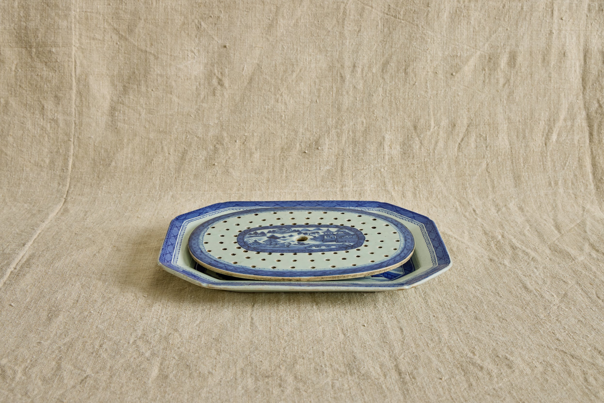 Large Canton Porcelain Platter & Mazarine