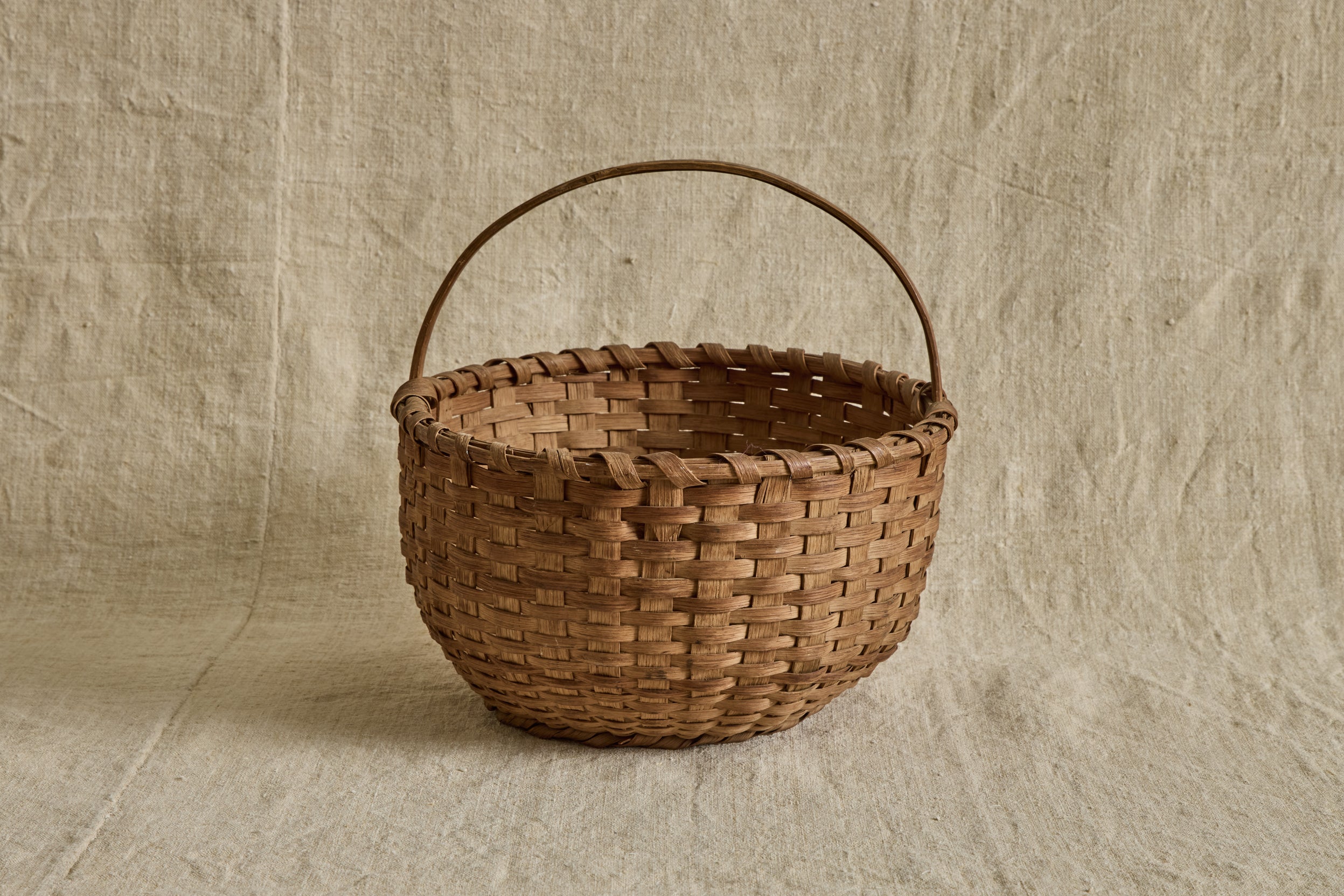 Round Splint Wood Basket