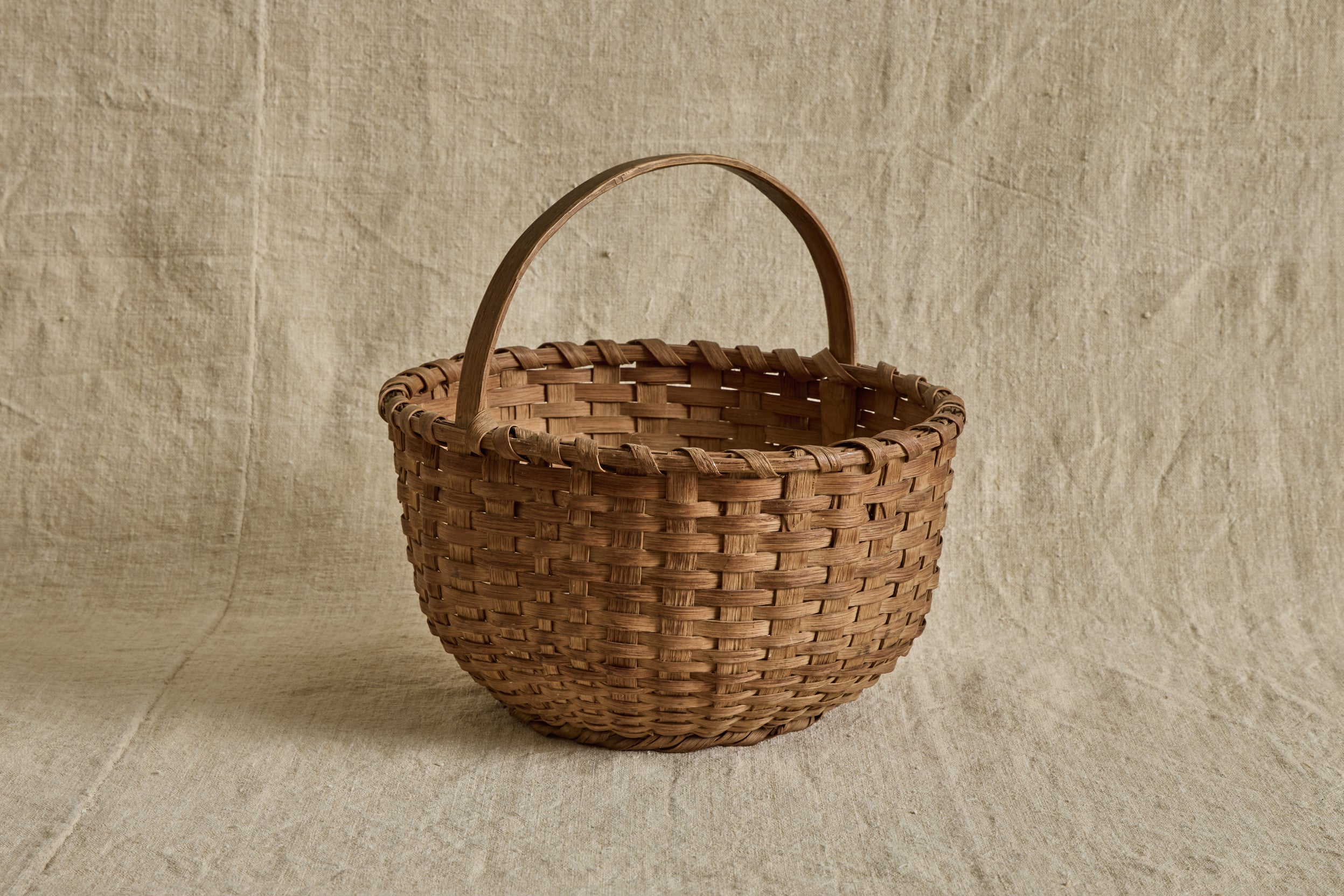 Round Splint Wood Basket