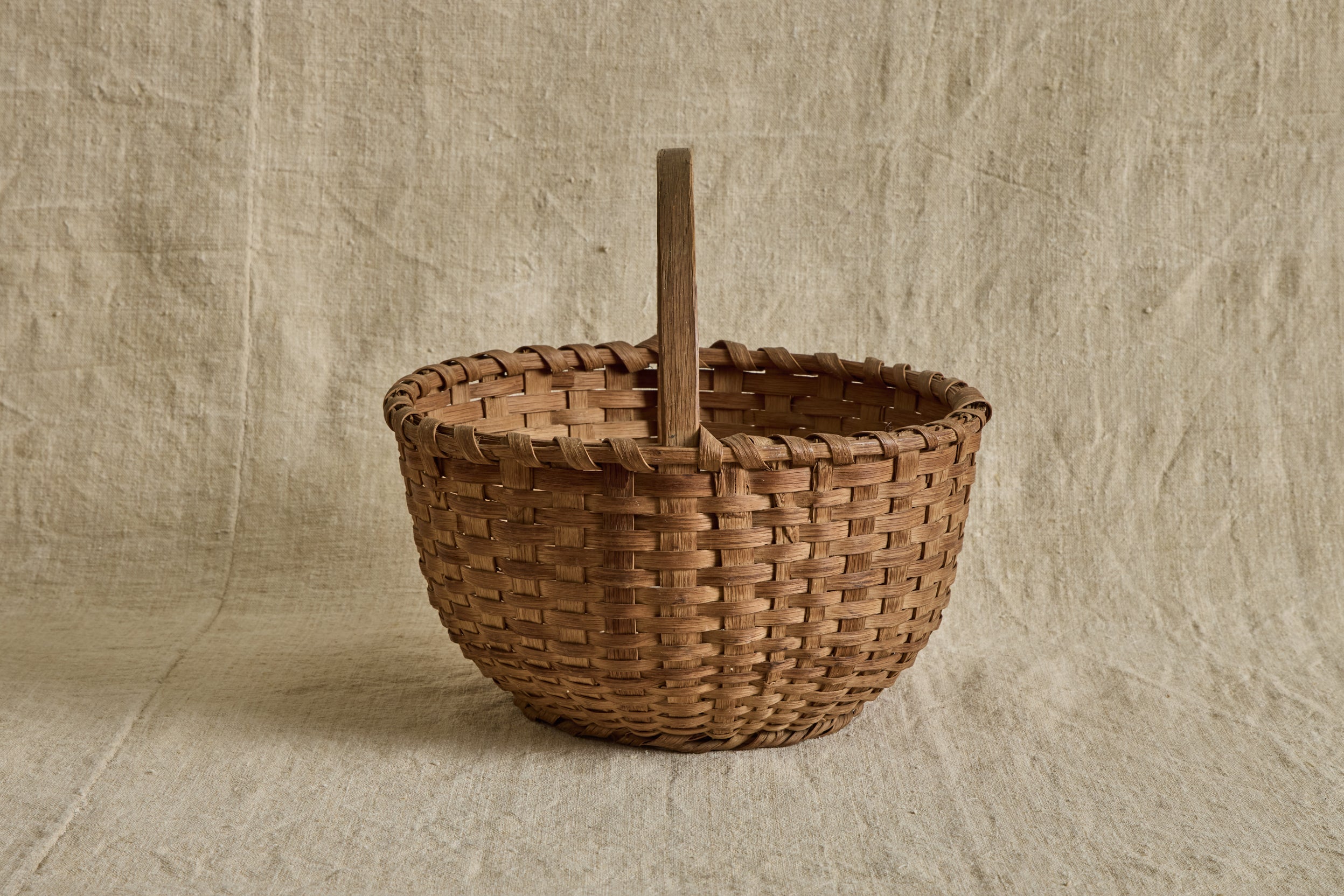 Round Splint Wood Basket