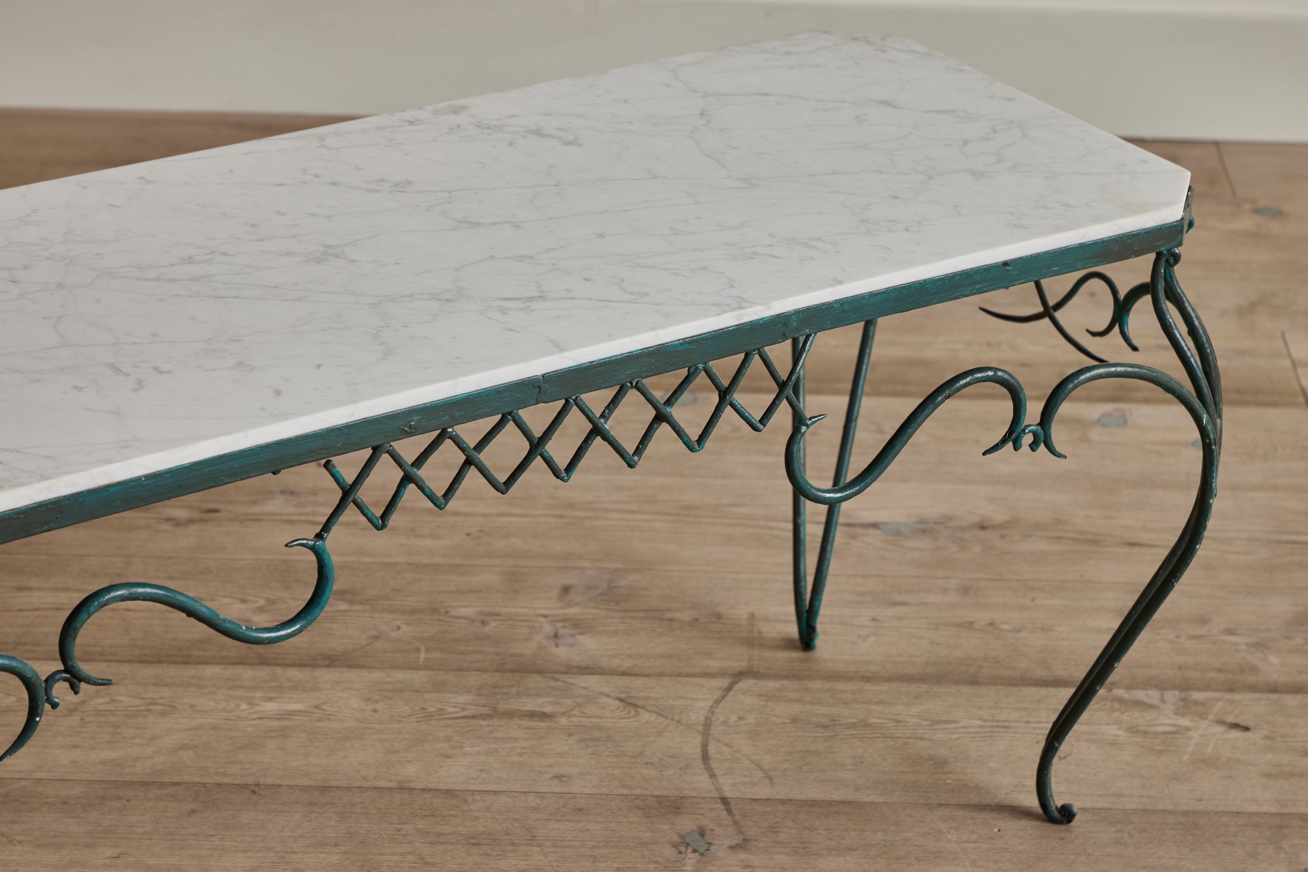 Iron & Marble Console Table