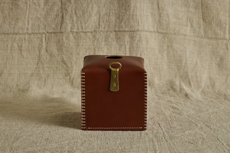 TISSUE CASE 3 チョコチップ brunt Leather Tissue Holder – Nickey Kehoe