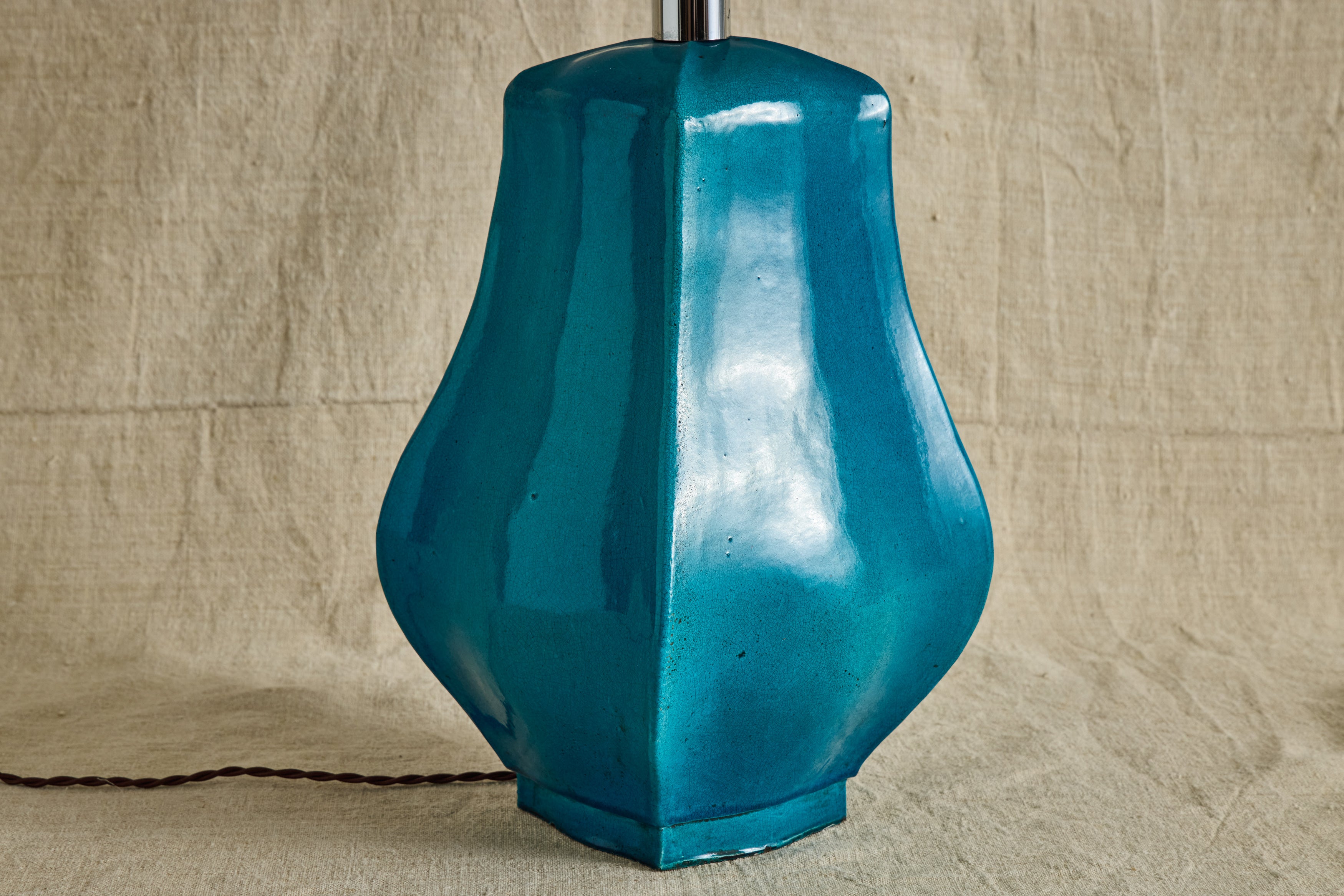 Blue Ceramic Table Lamp