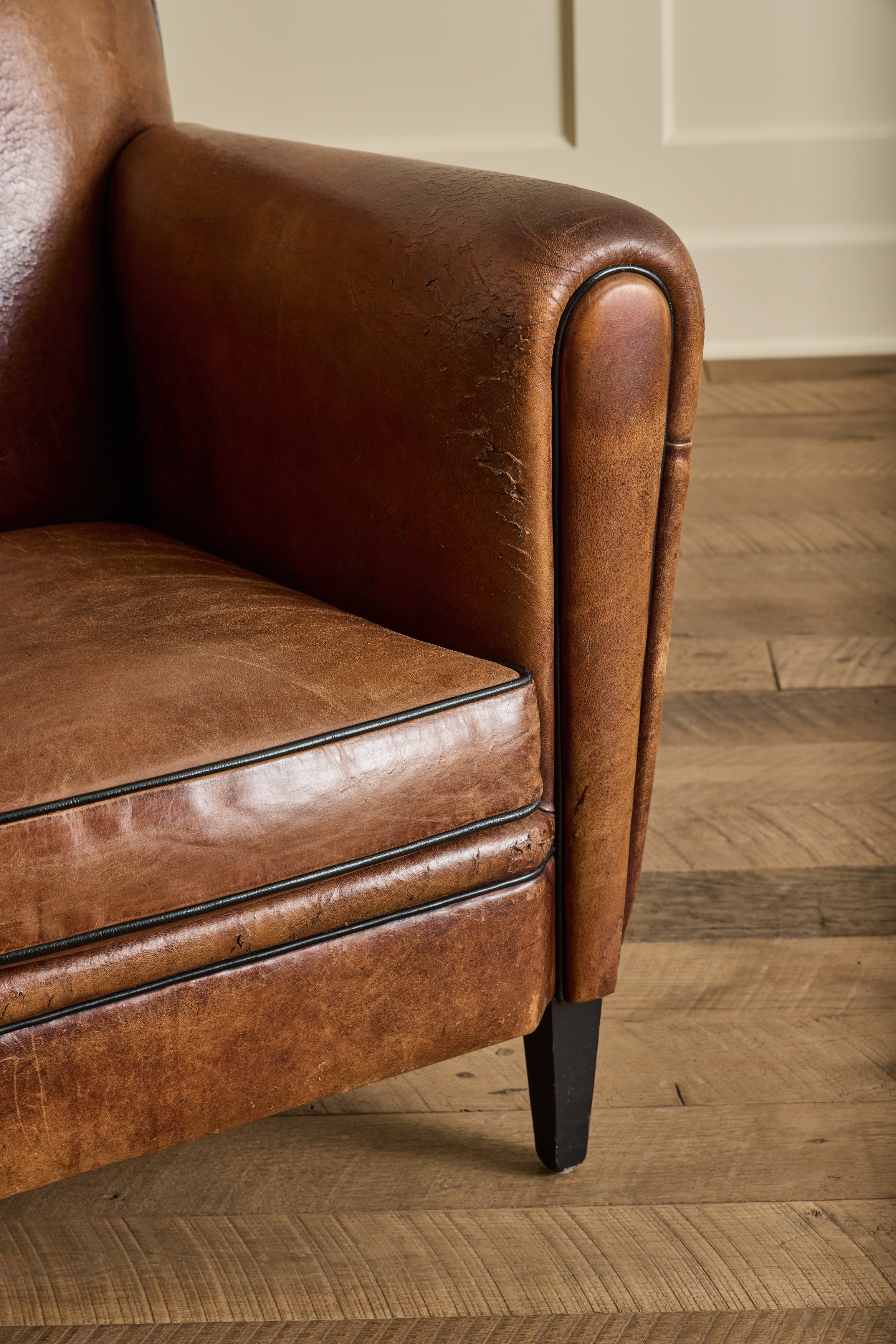 Pair of Leather Club Chairs