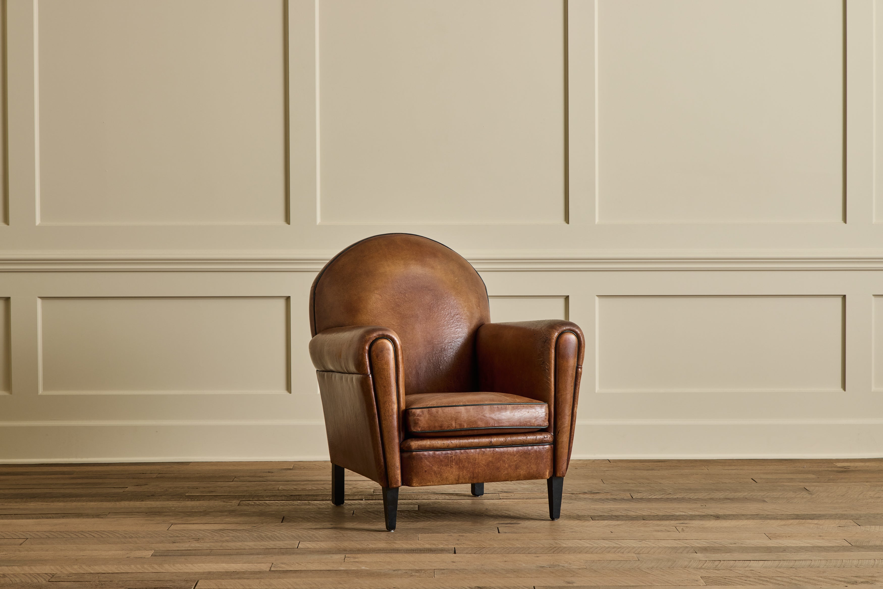 Pair of Leather Club Chairs