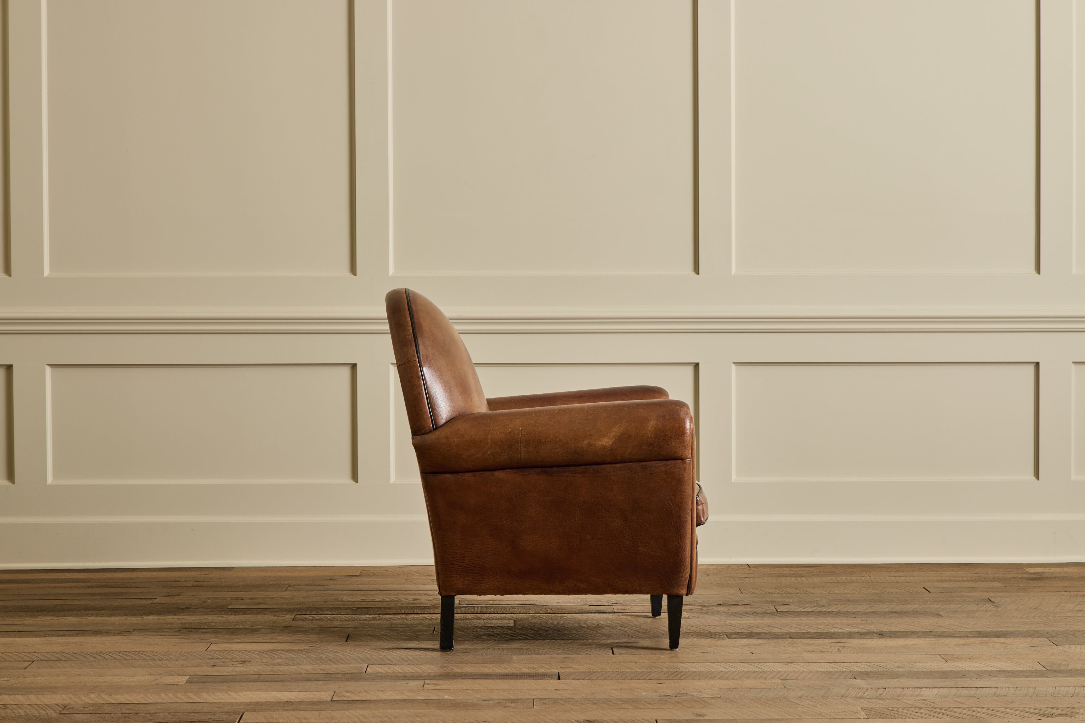 Pair of Leather Club Chairs