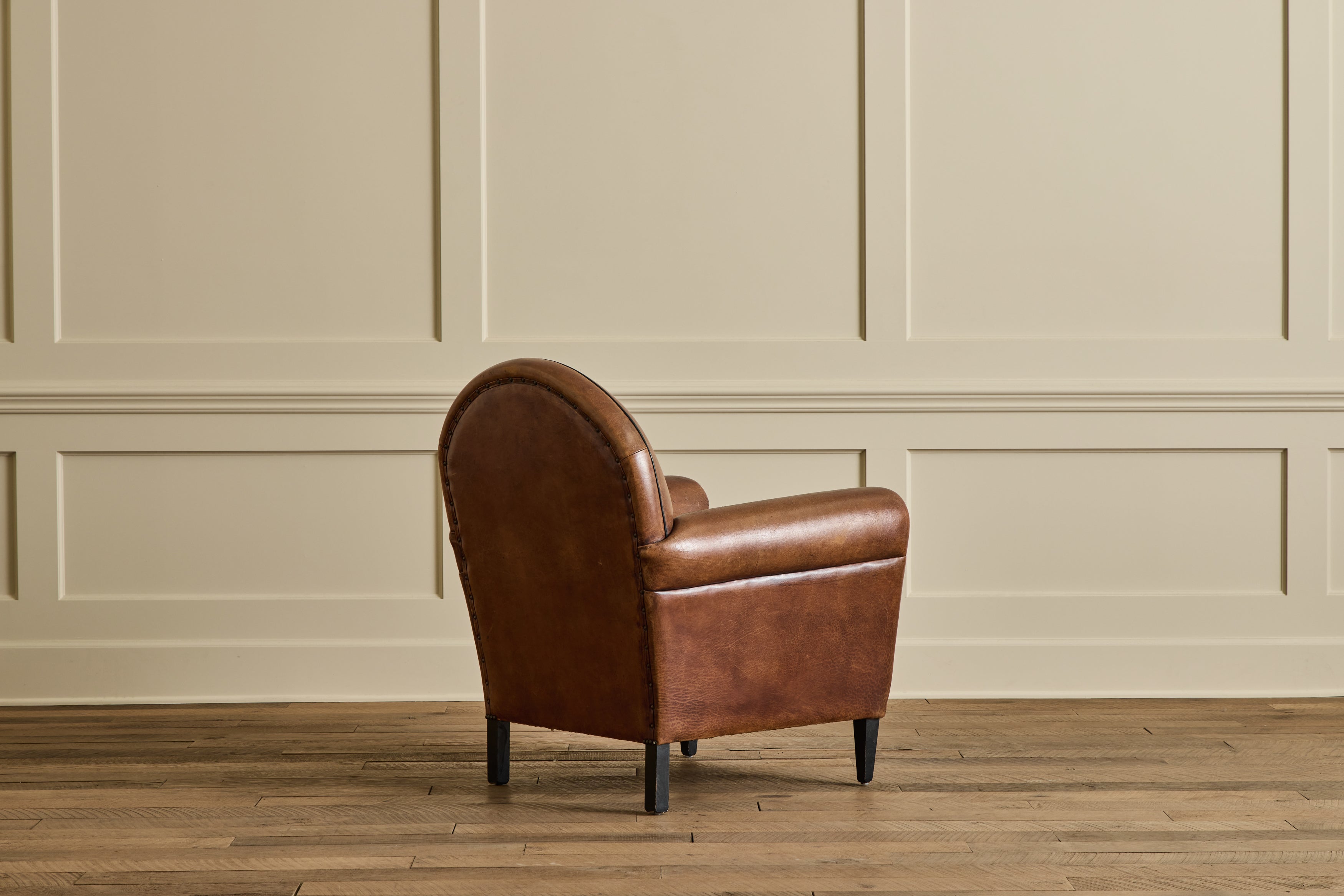 Pair of Leather Club Chairs