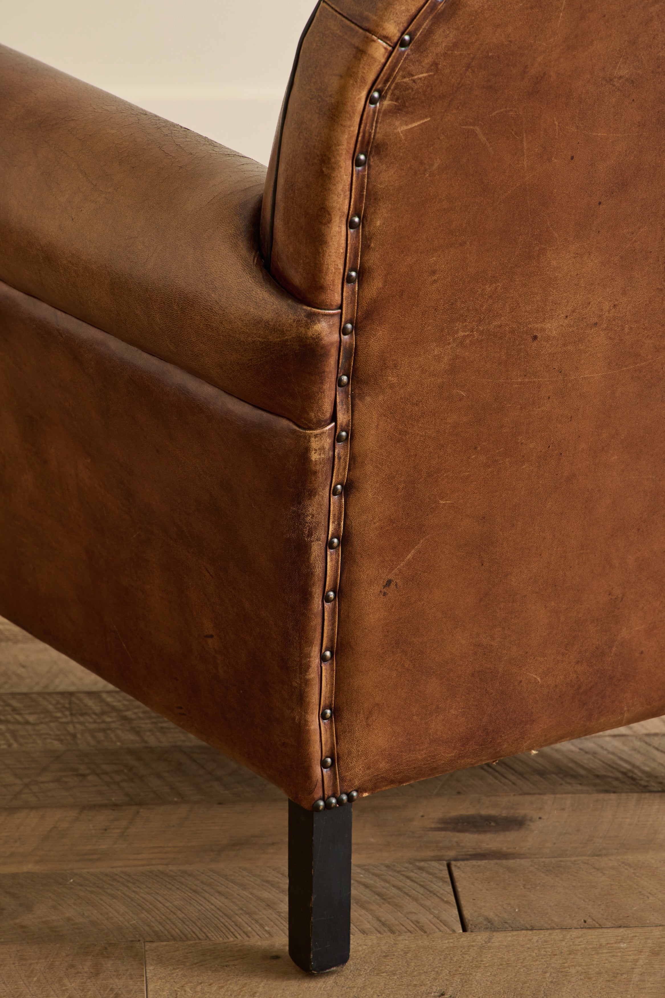 Pair of Leather Club Chairs