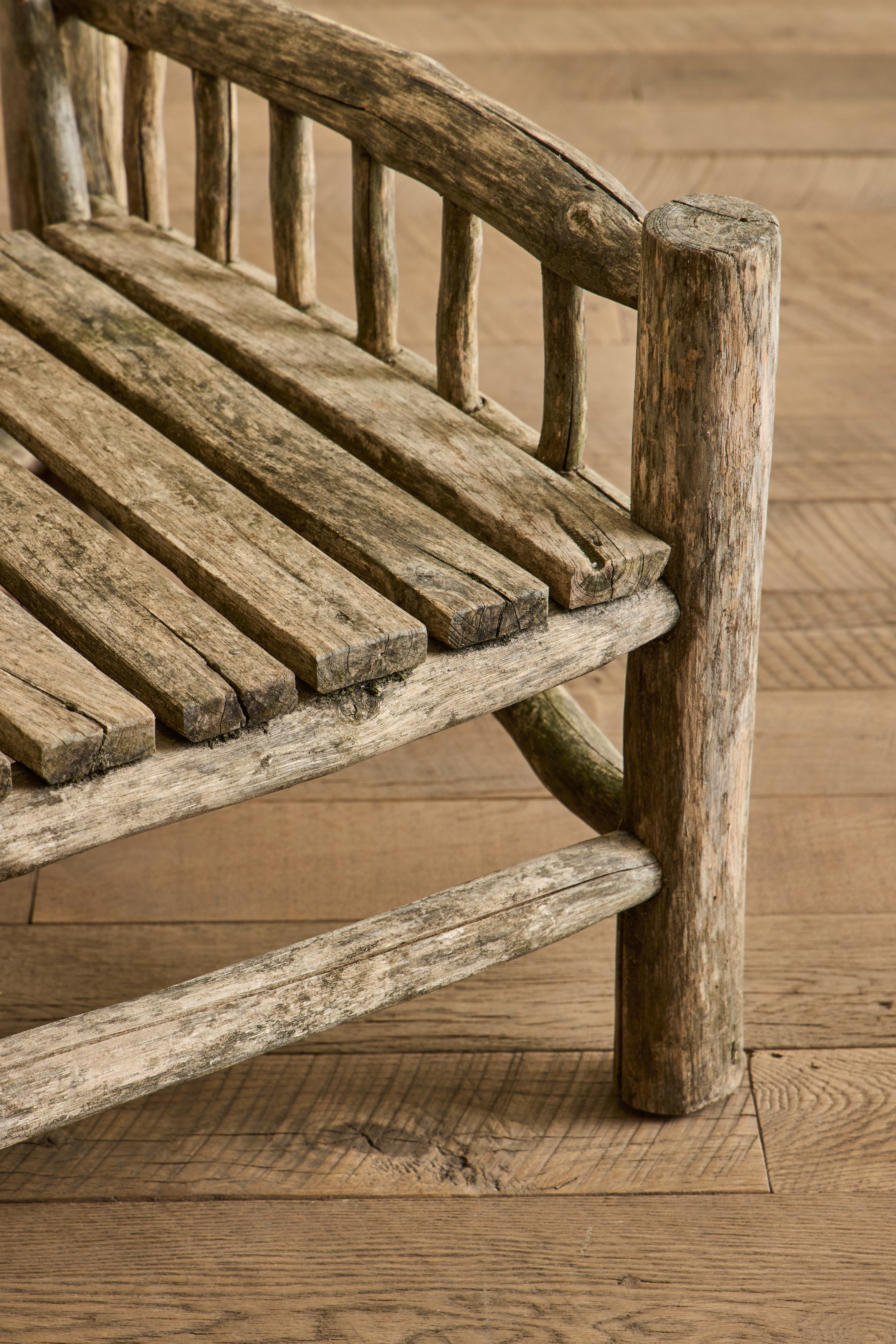 Pair of Rustic Wood Chairs