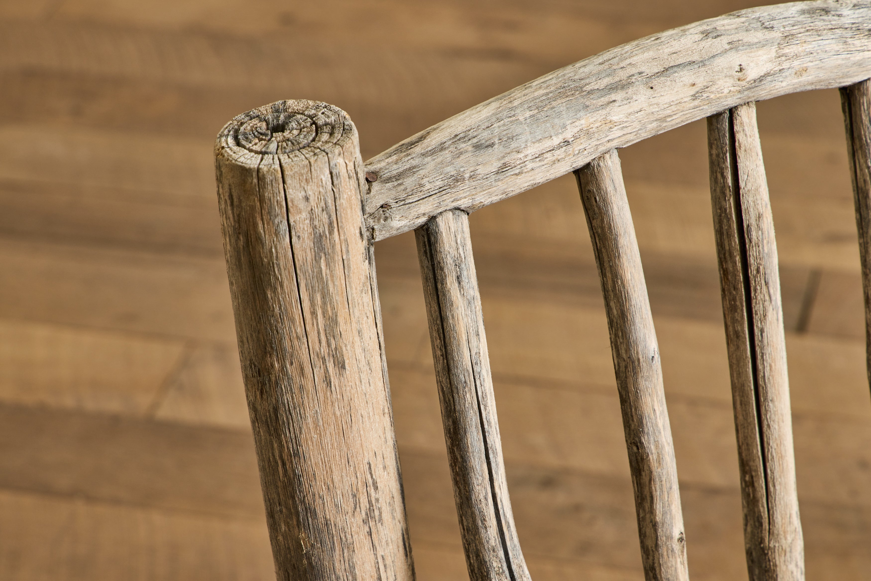Pair of Rustic Wood Chairs