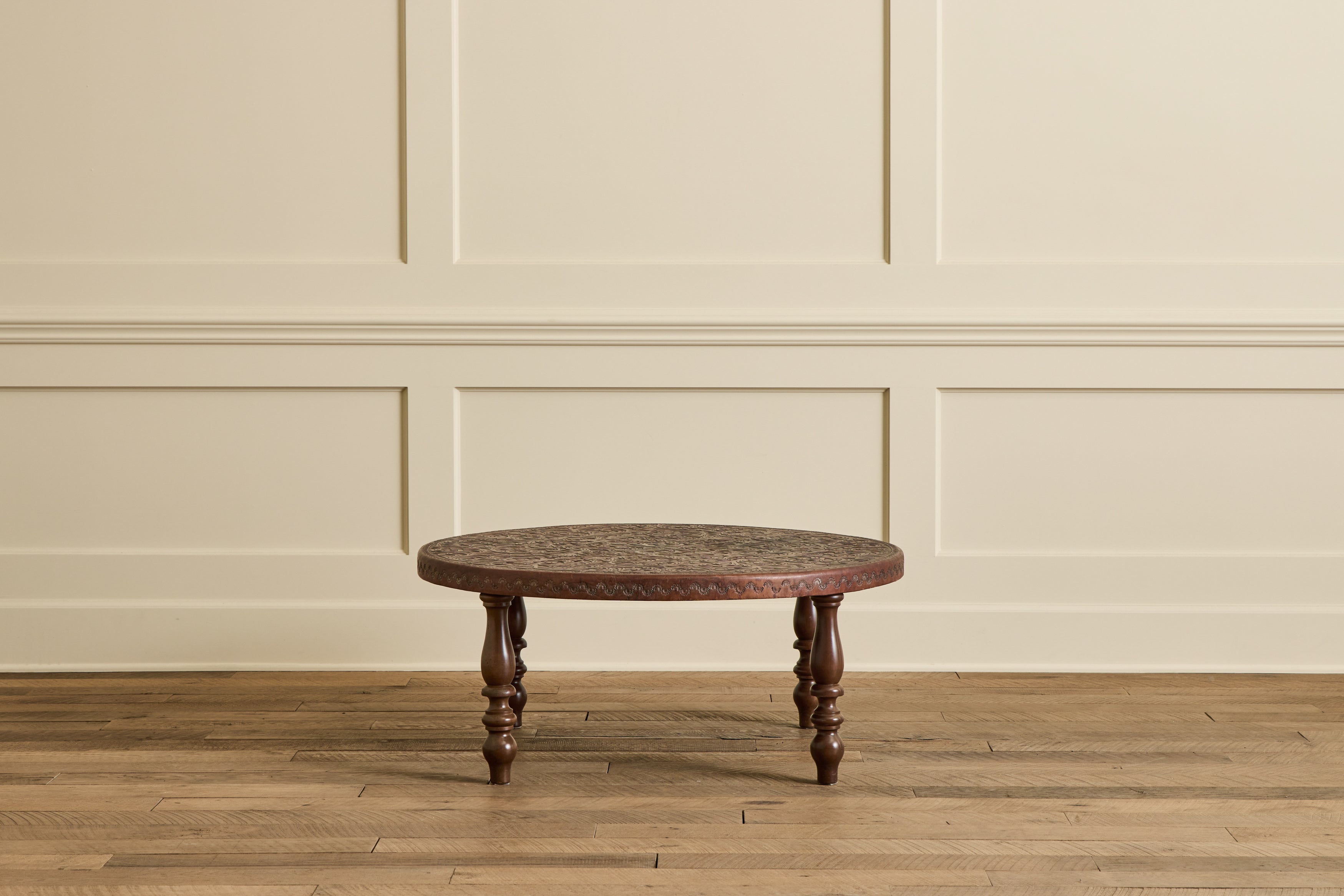 Angel Pazmino Leather Coffee Table