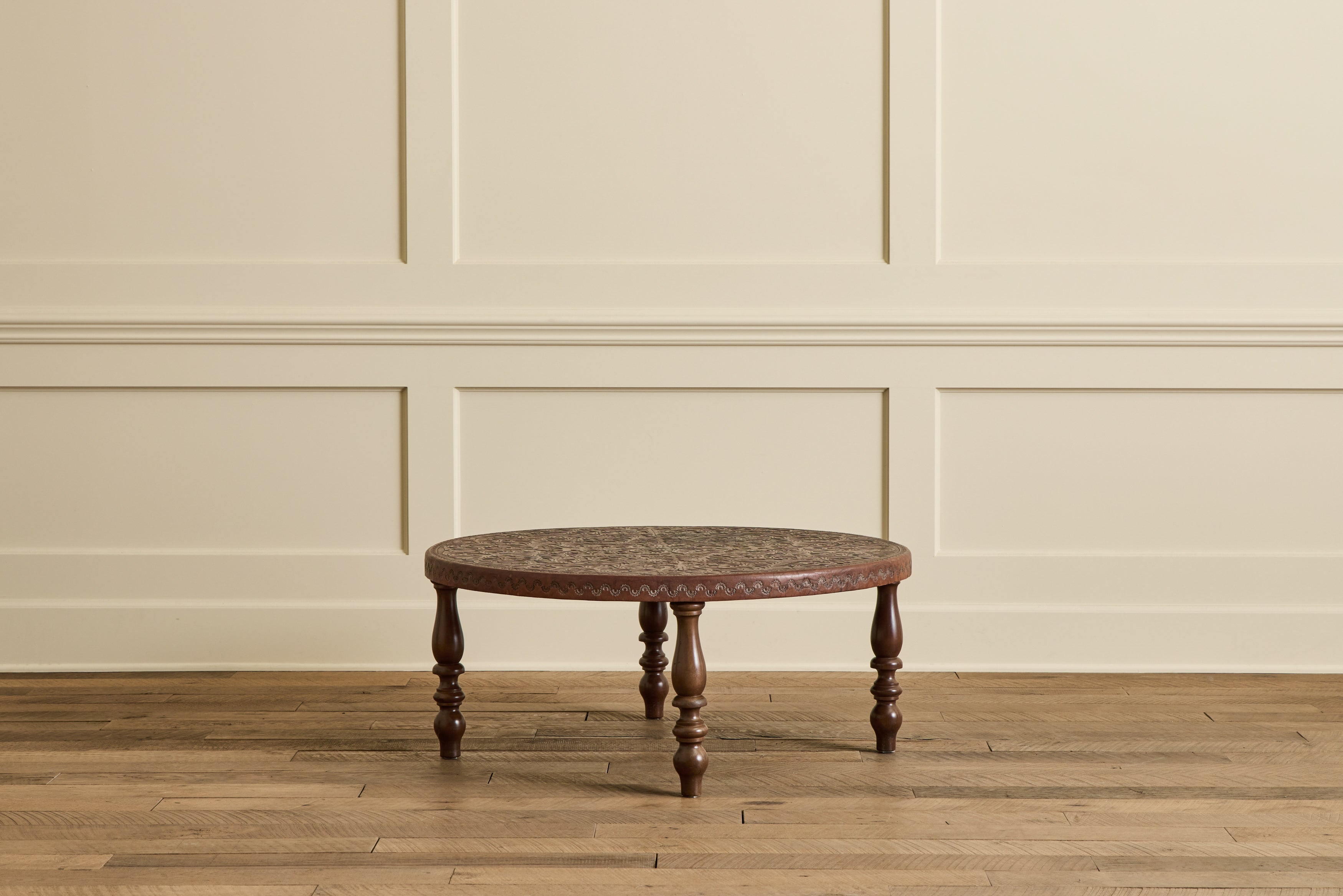 Angel Pazmino Leather Coffee Table