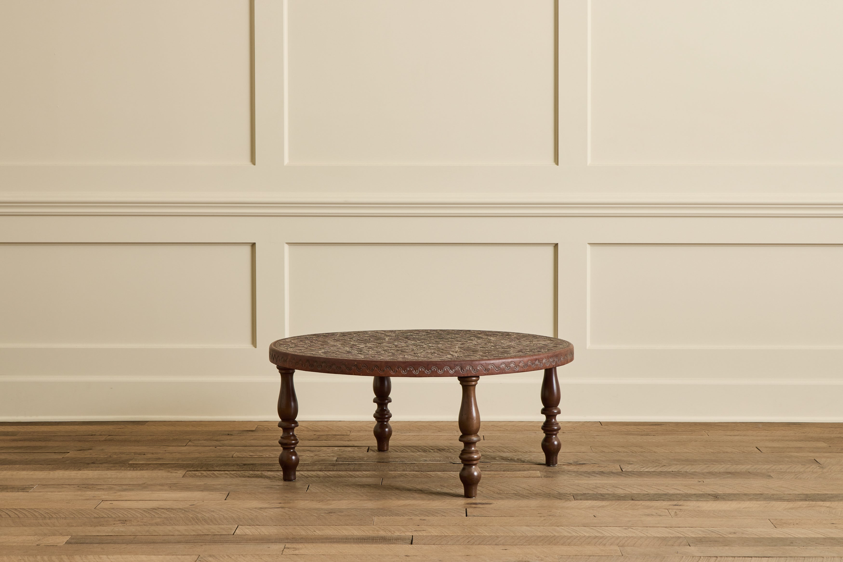 Angel Pazmino Leather Coffee Table