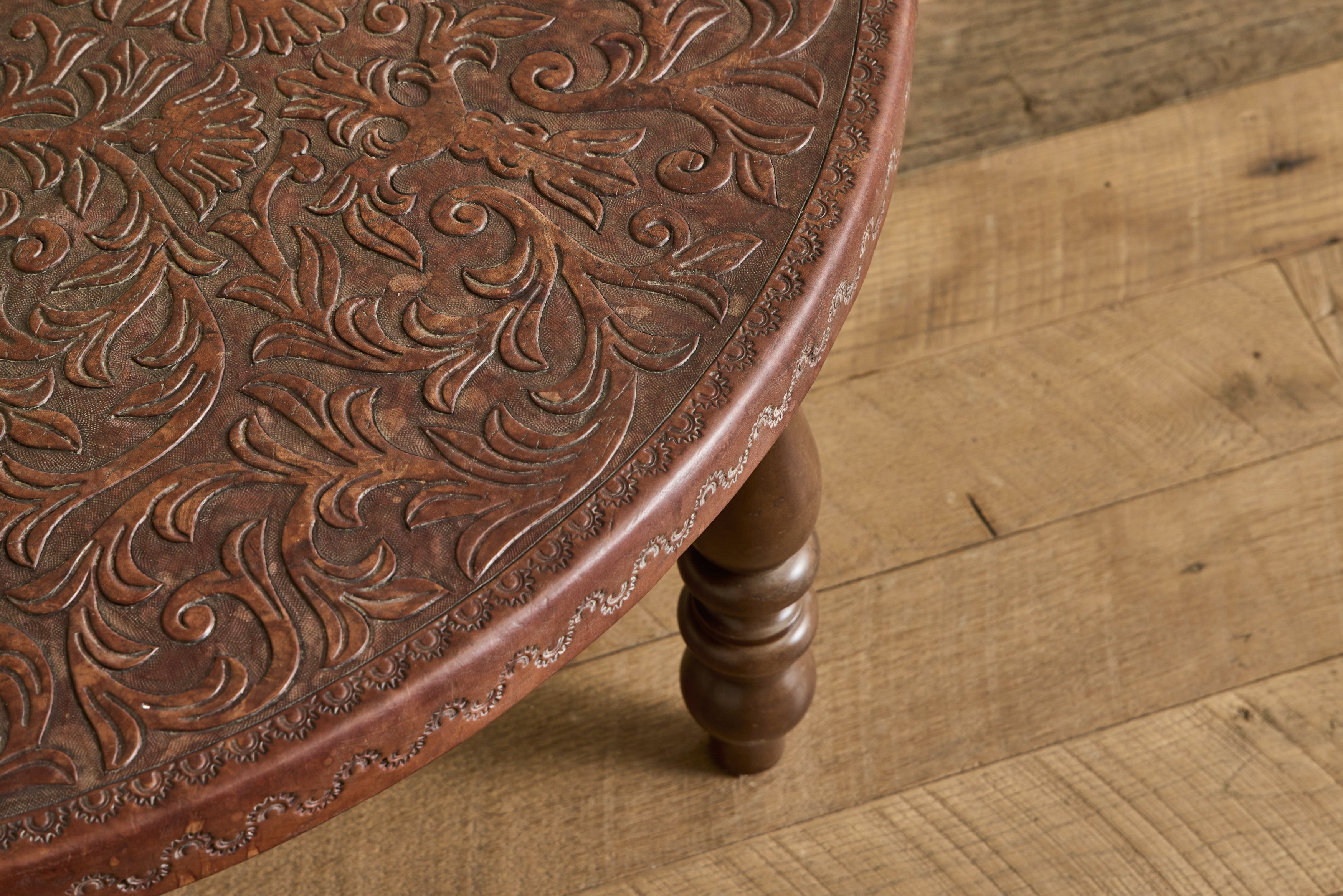 Angel Pazmino Leather Coffee Table