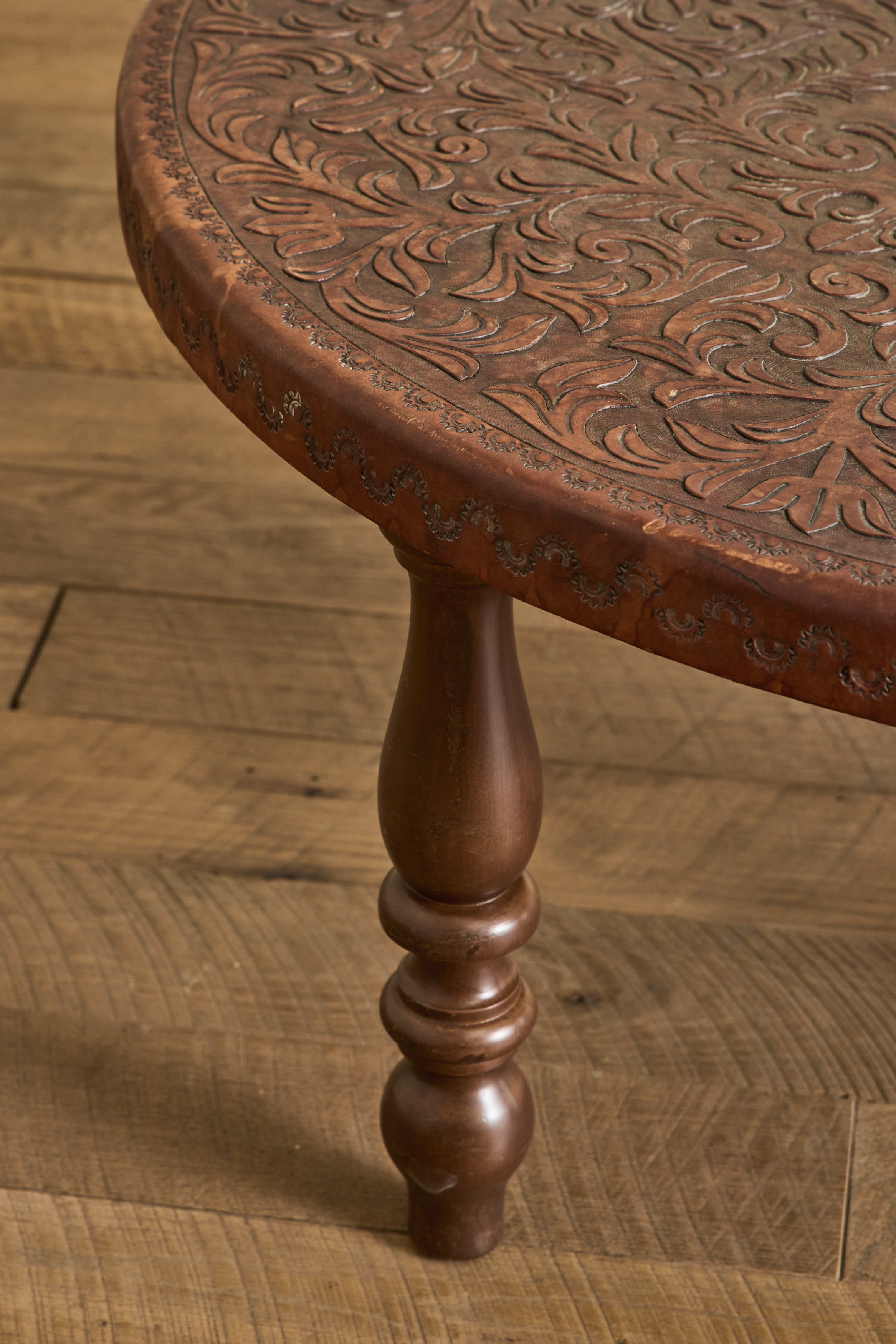 Angel Pazmino Leather Coffee Table