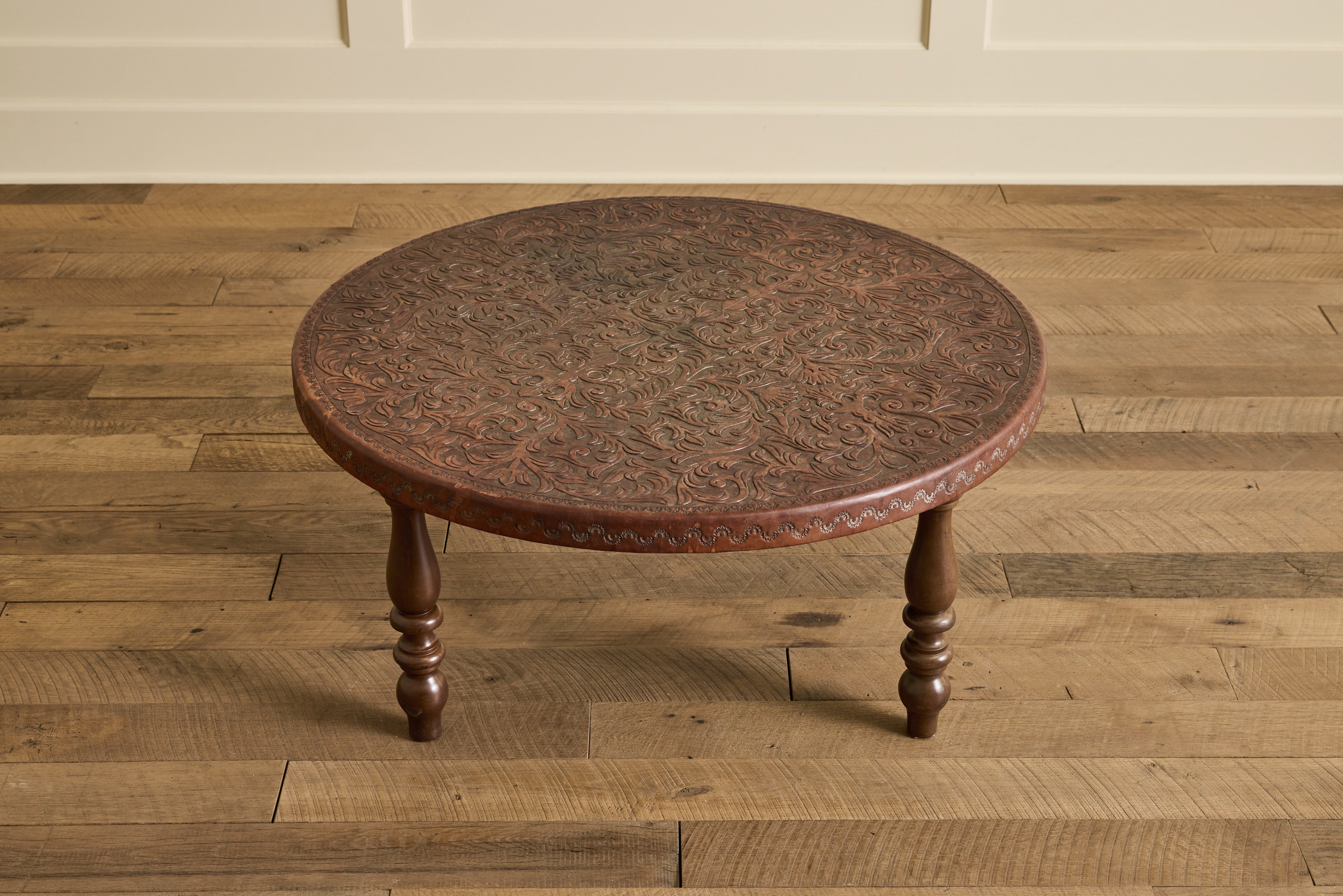 Angel Pazmino Leather Coffee Table