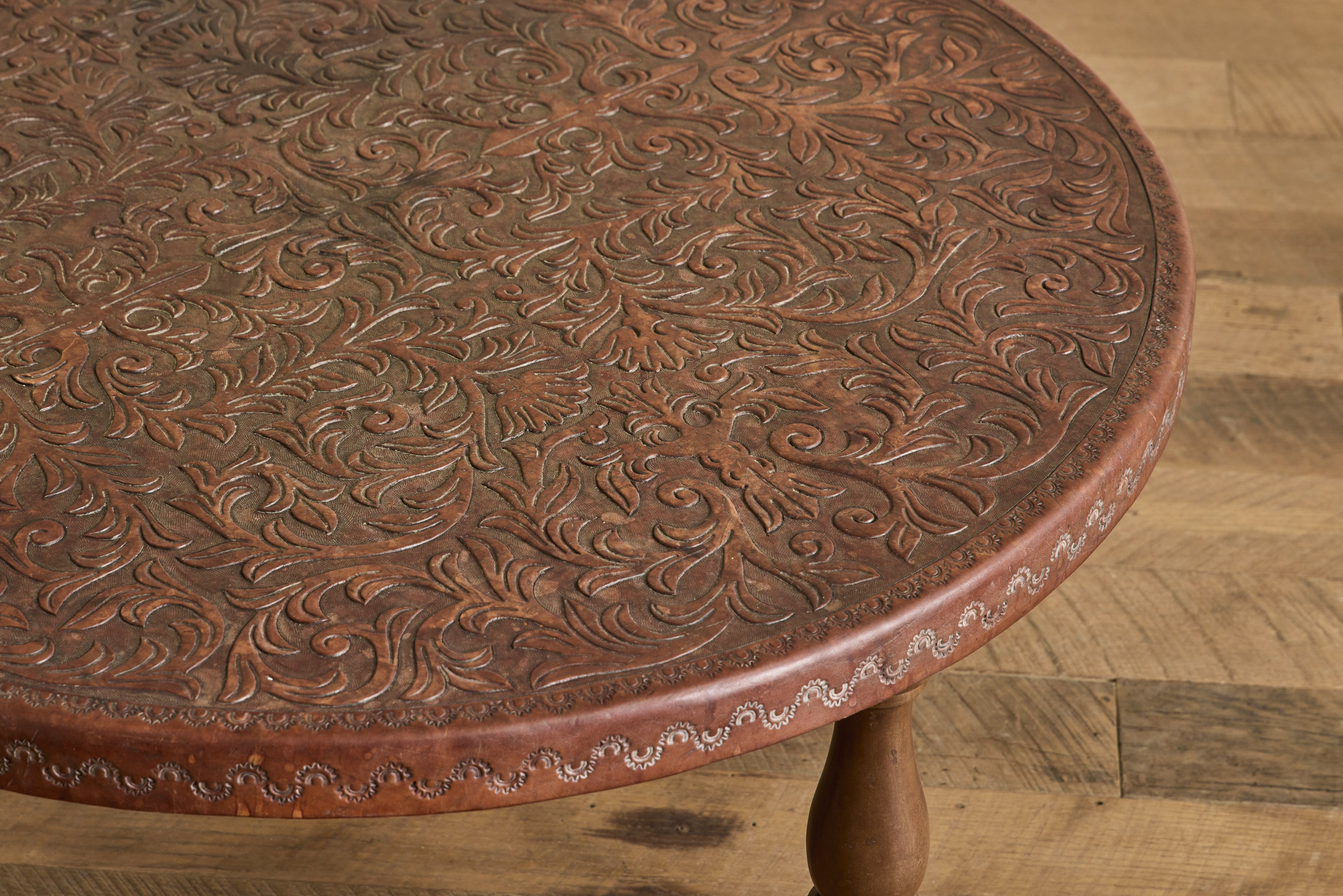 Angel Pazmino Leather Coffee Table