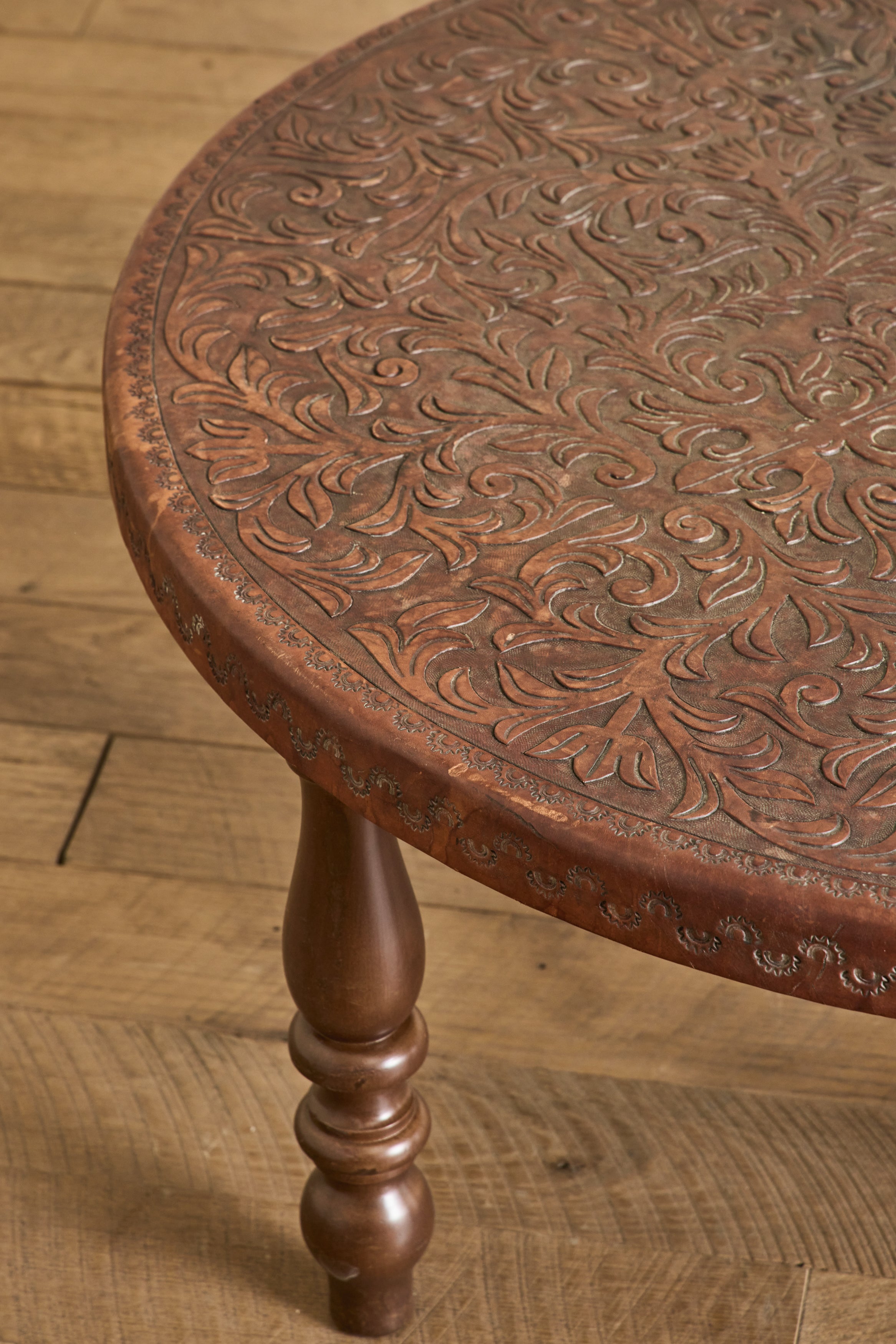 Angel Pazmino Leather Coffee Table