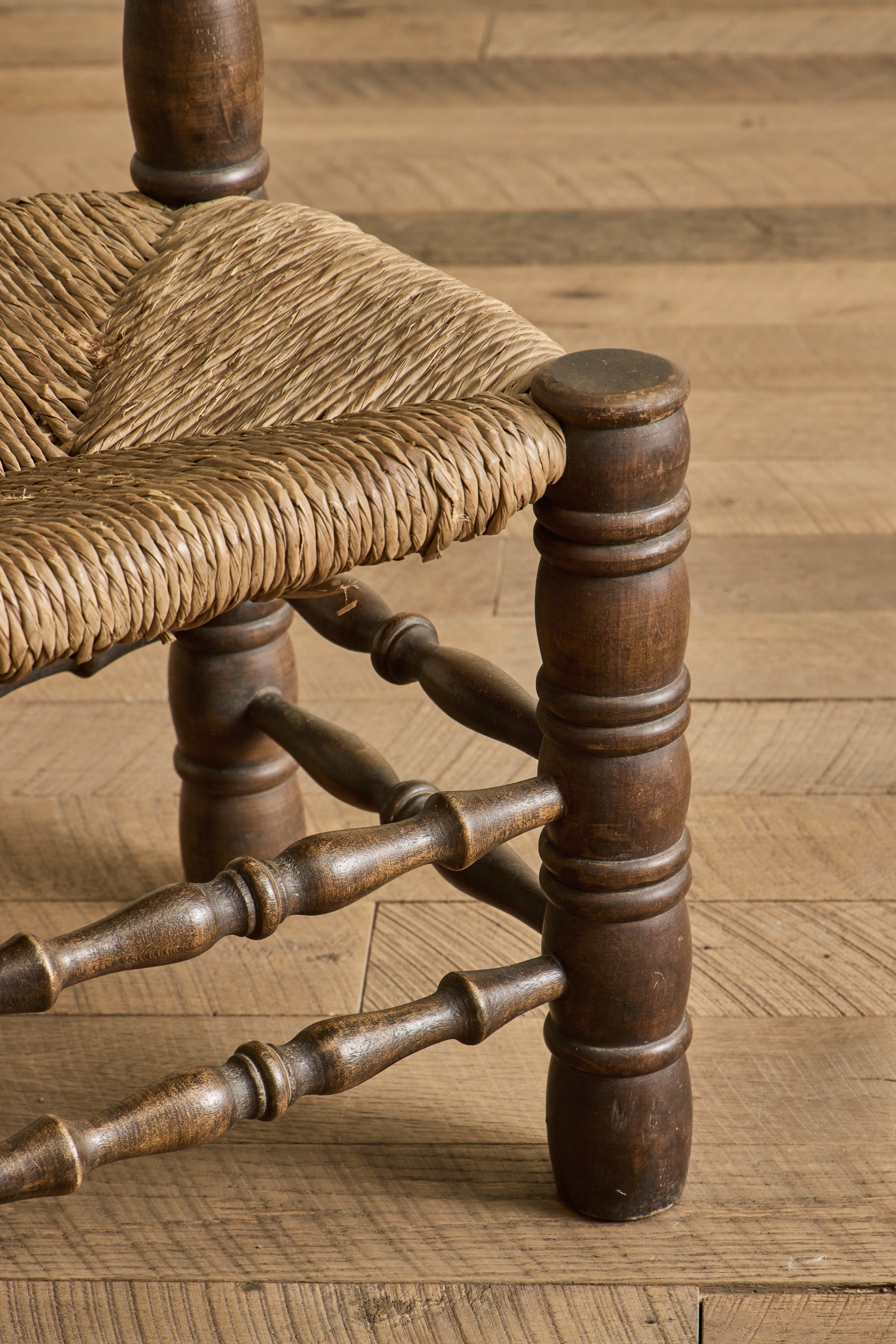 Set of 6 Dudouyt Rush Seat Chairs