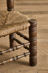 Set of 6 Dudouyt Rush Seat Chairs