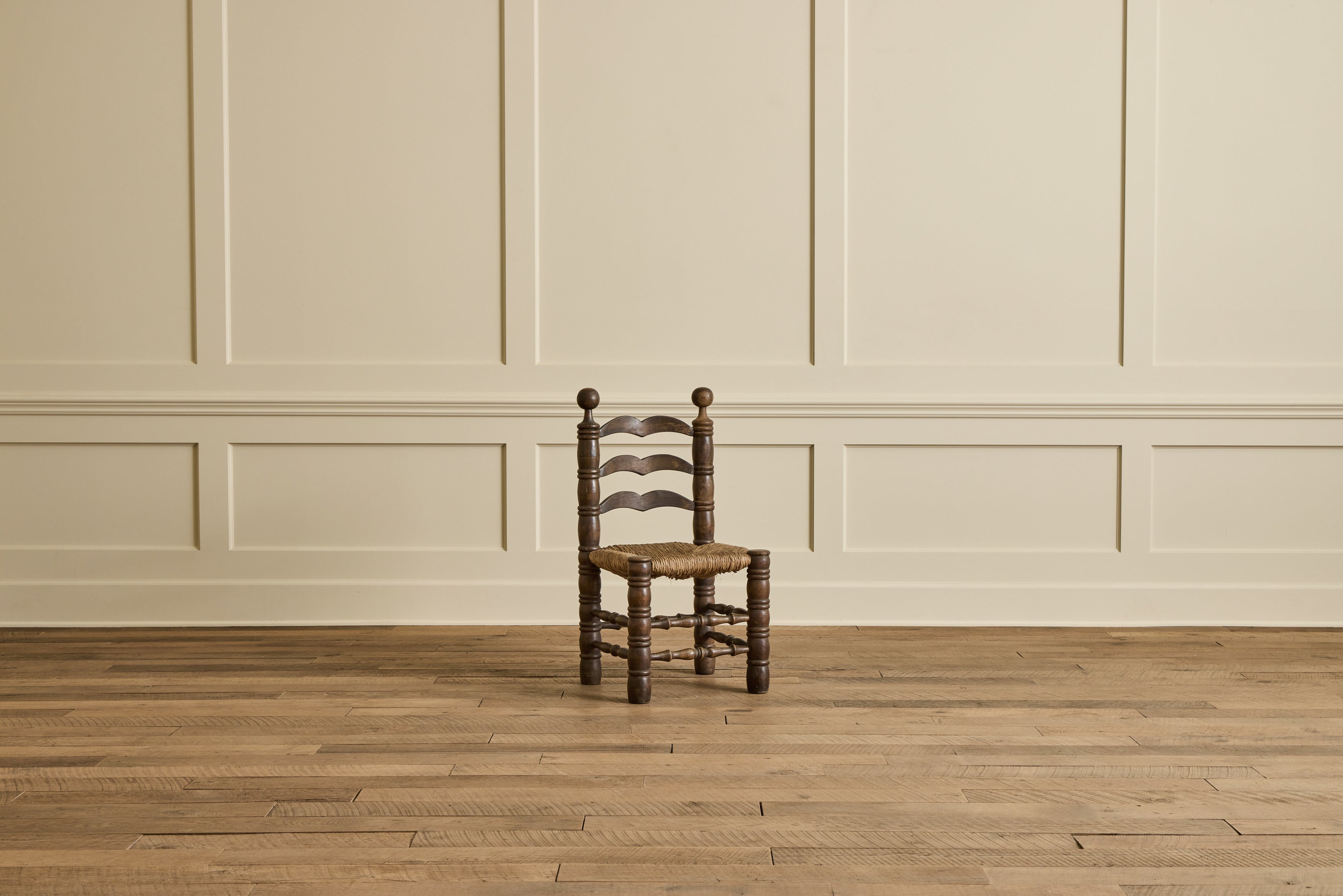 Set of 6 Dudouyt Rush Seat Chairs