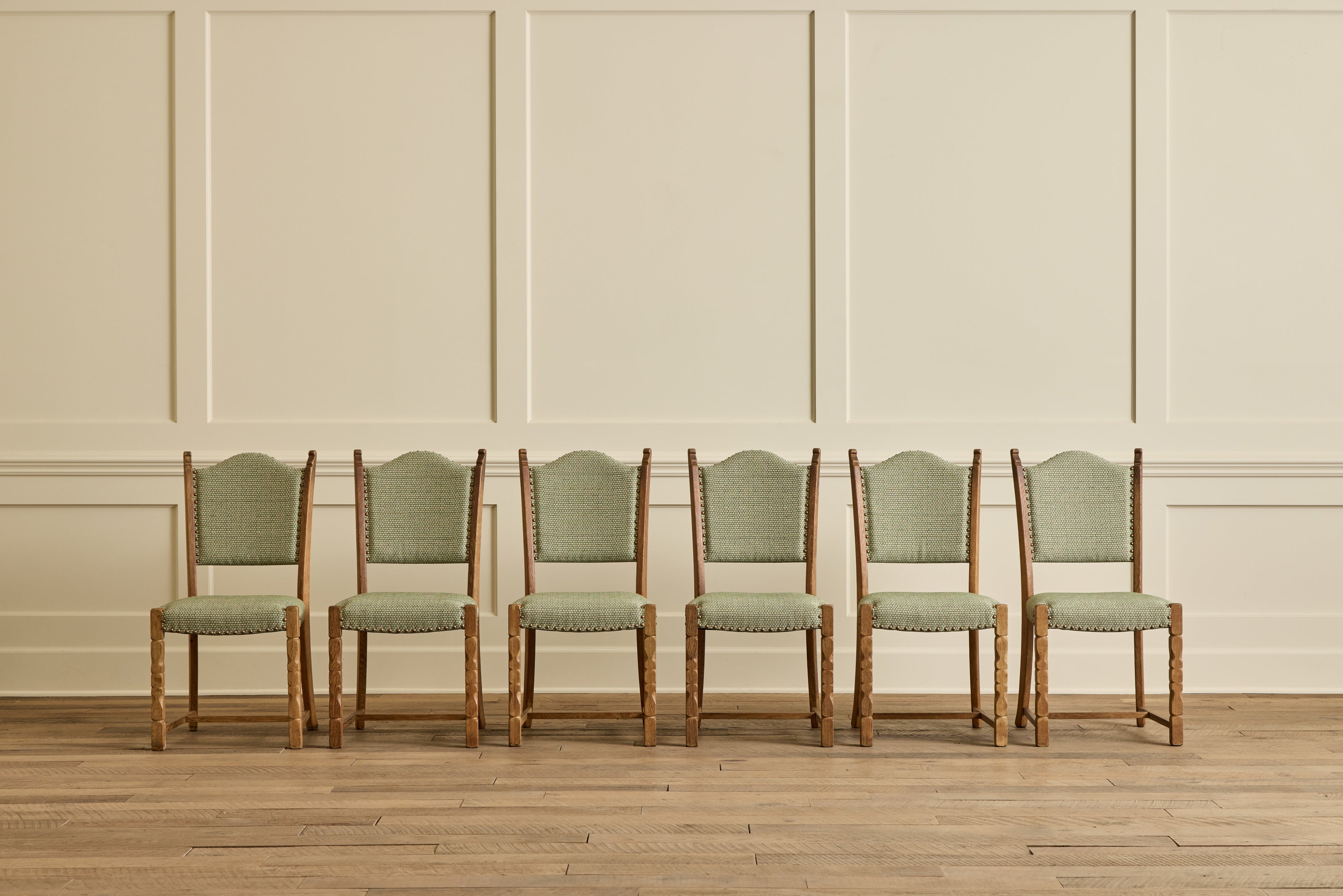 Set of 6 Kjaernulf Curved Back Chairs