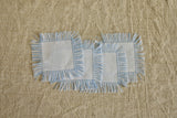 Blue & White Fringe Cocktail Napkins, Set of 4