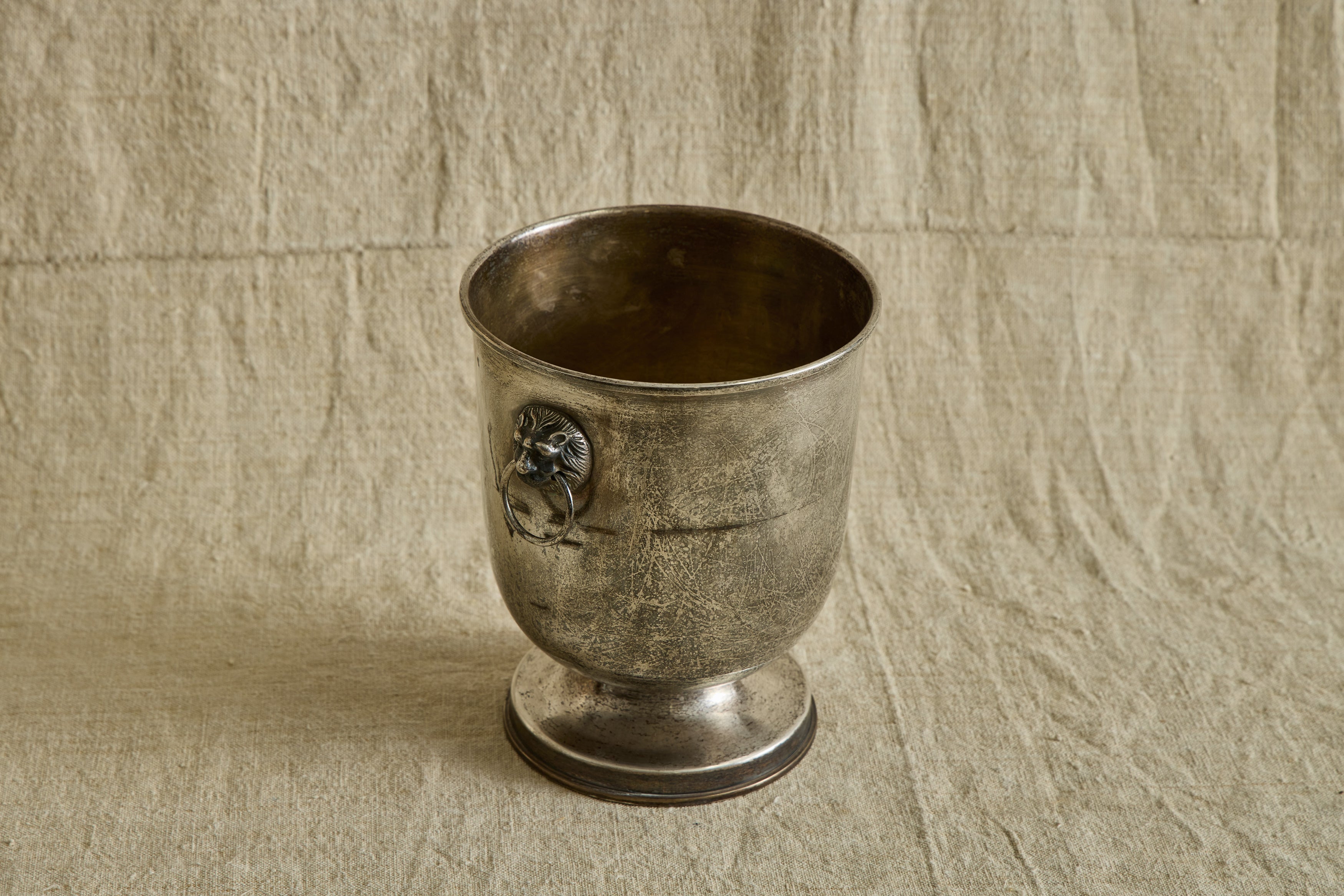 Lion Head Silver Ice Bucket